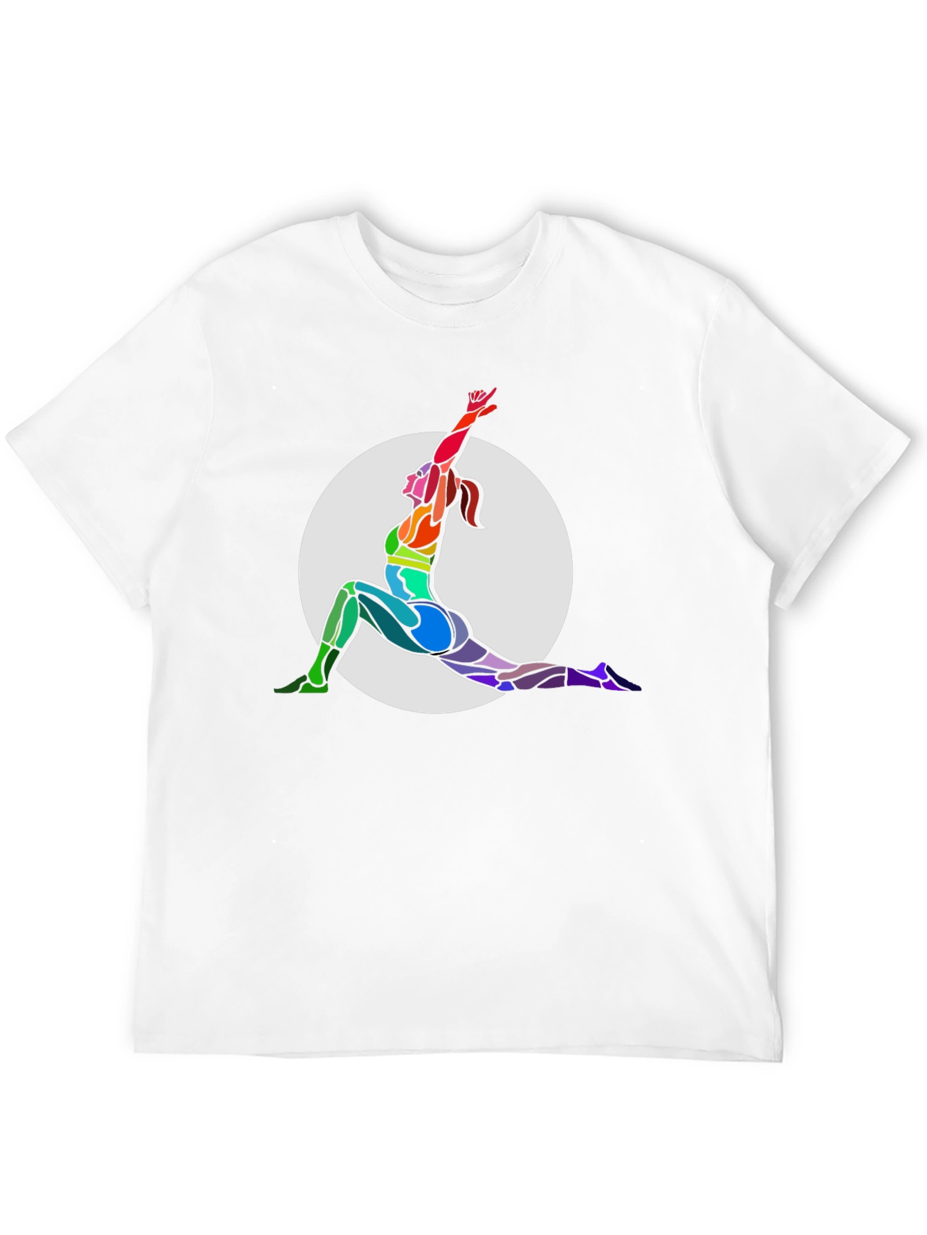Rainbow Yoga Pose Graphic T-Shirt