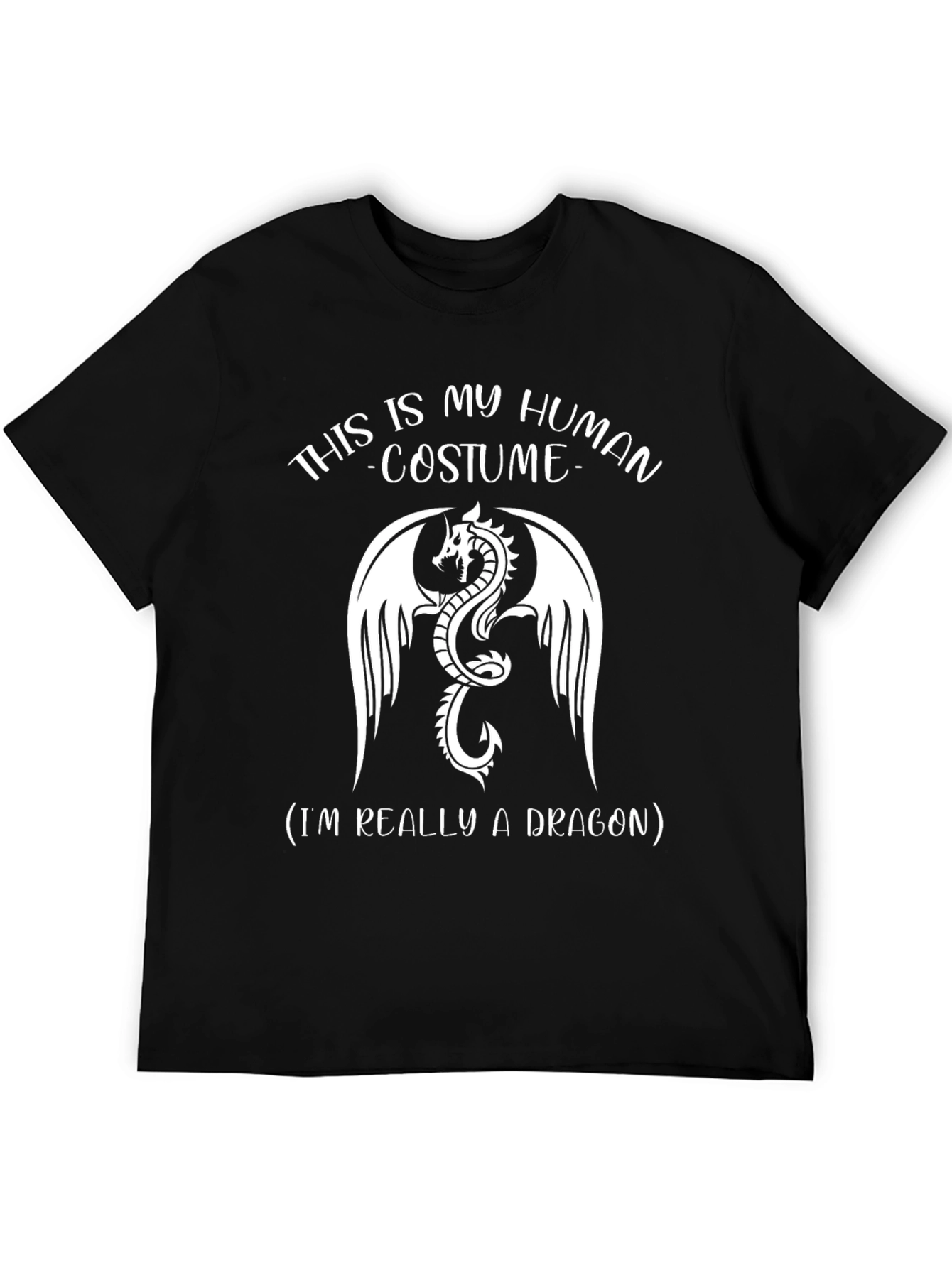 Human Costume Dragon Graphic Tee - Black T-Shirt