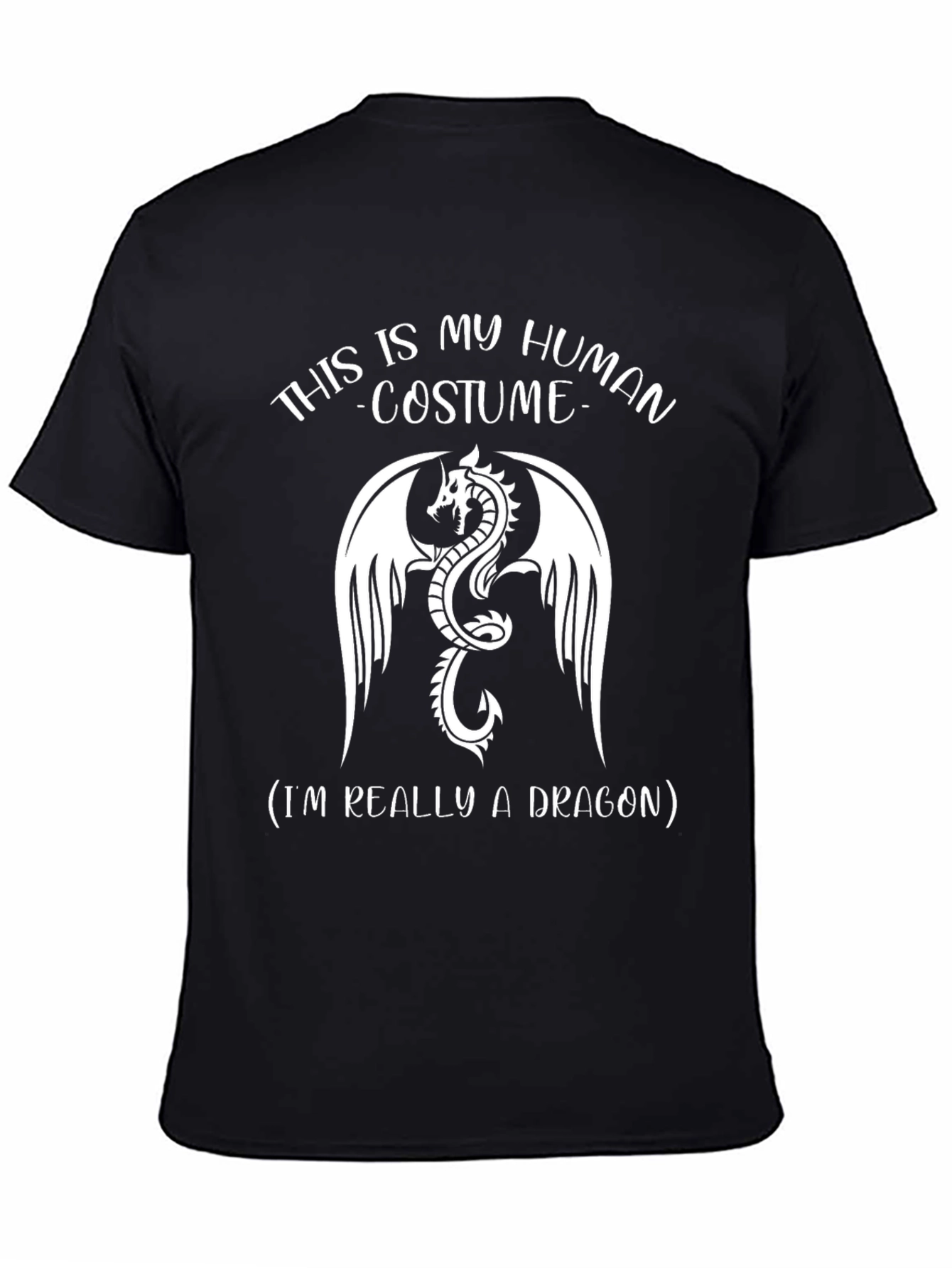 Human Costume Dragon Graphic Tee - Black T-Shirt