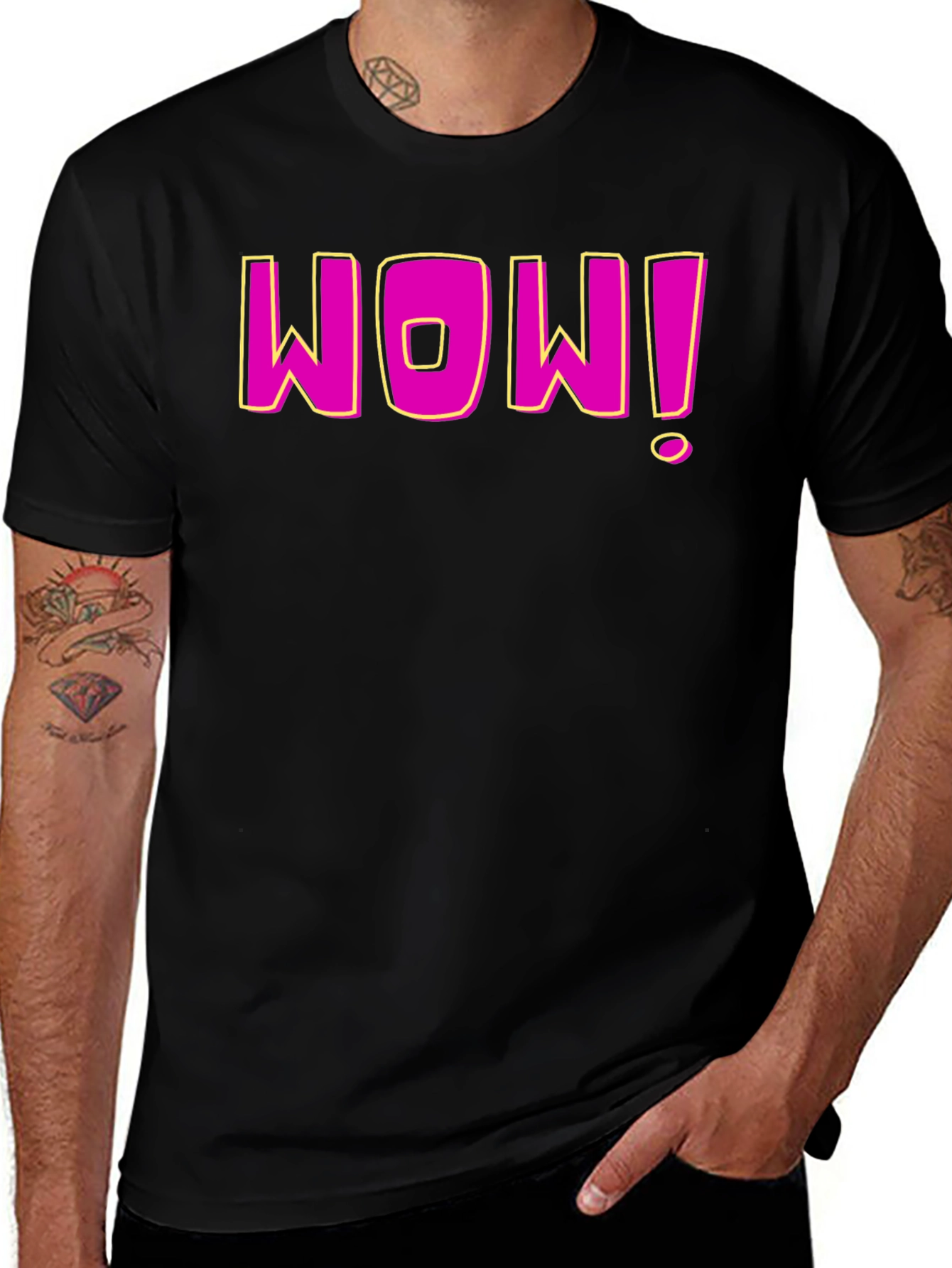 WOW! Graphic Tee - Trendy Casual T-Shirt