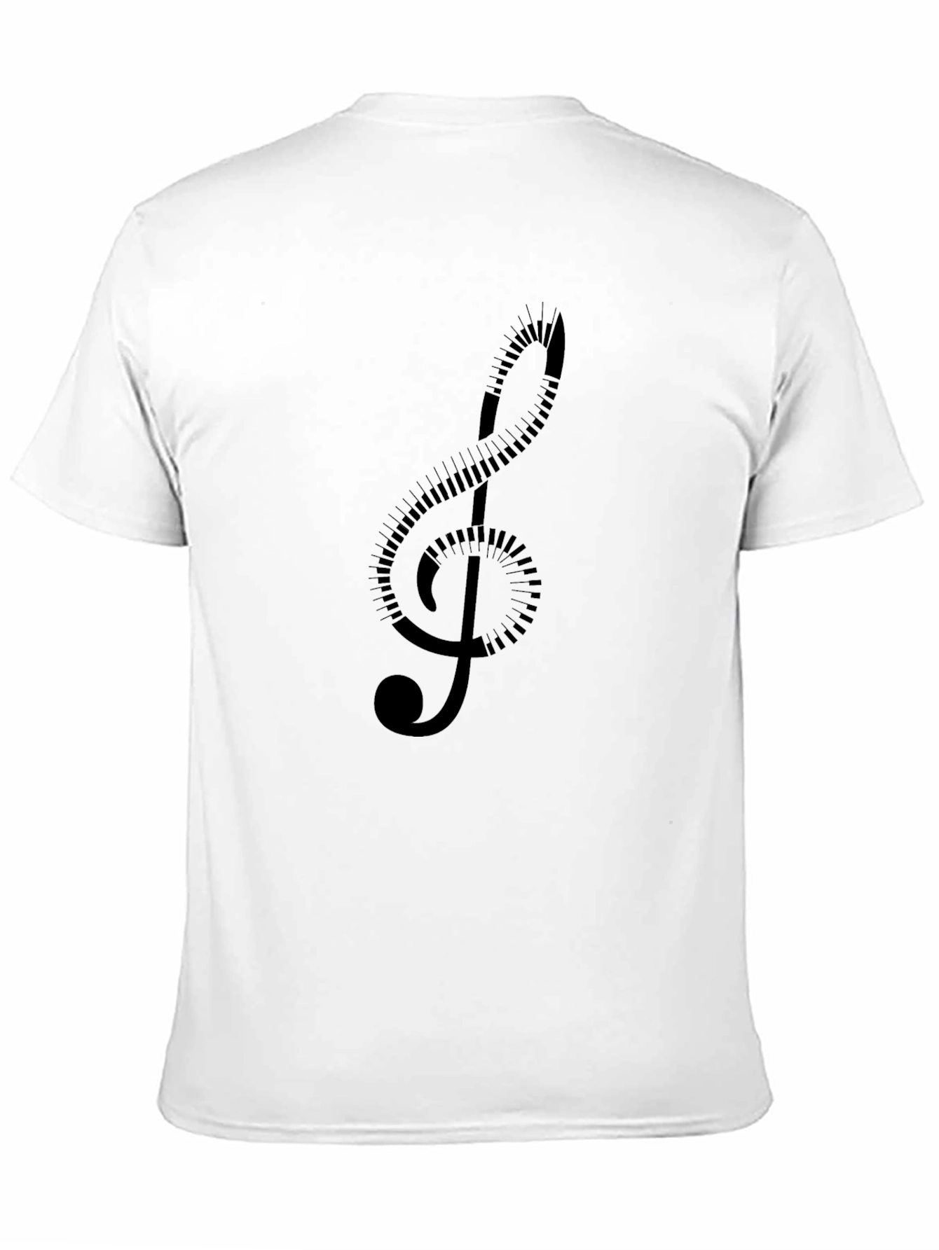 Musical Clef Graphic T-Shirt - Stylish Black Tee
