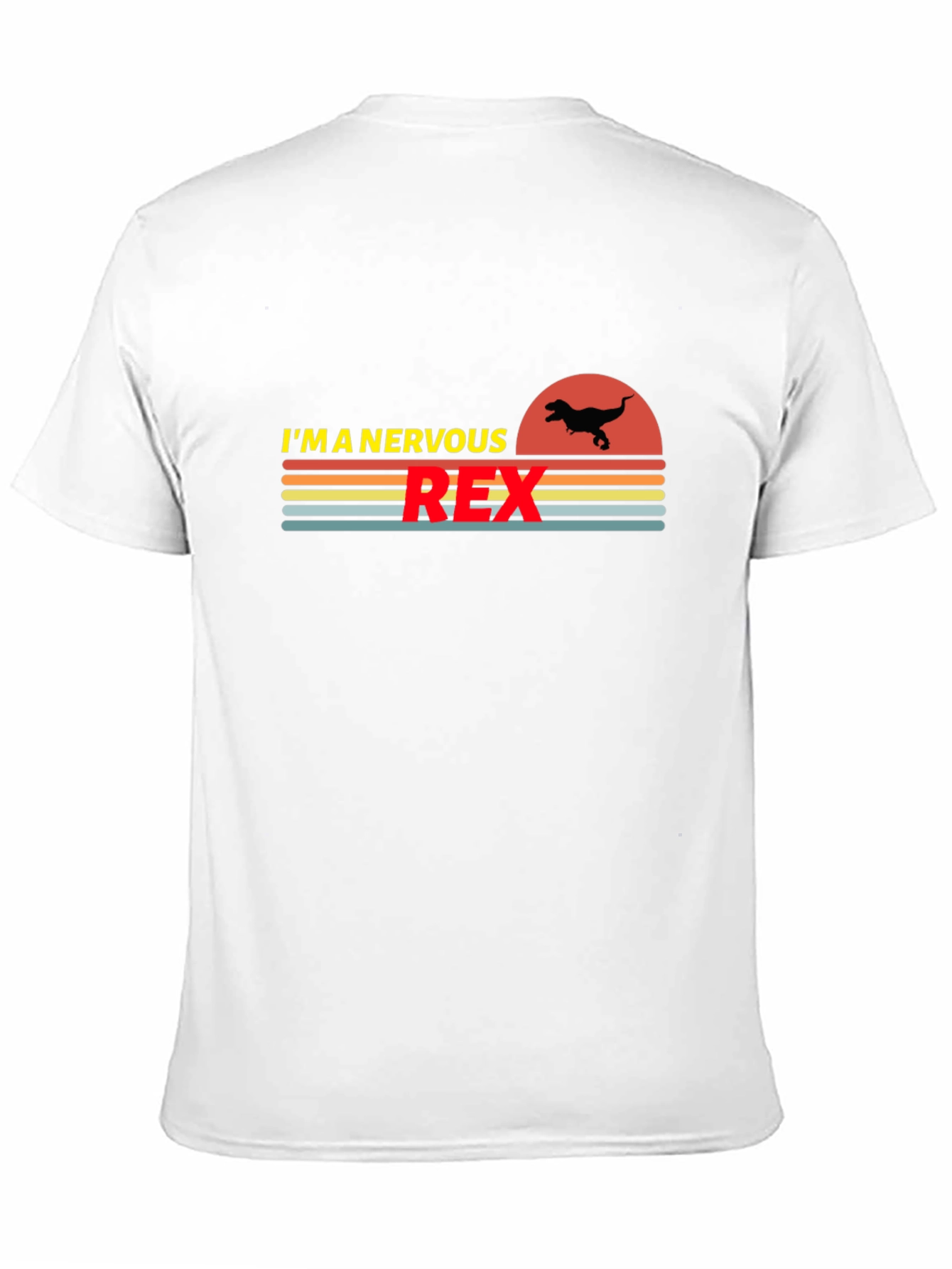 Nervous Rex Graphic T-Shirt - Dinosaur Humor Tee