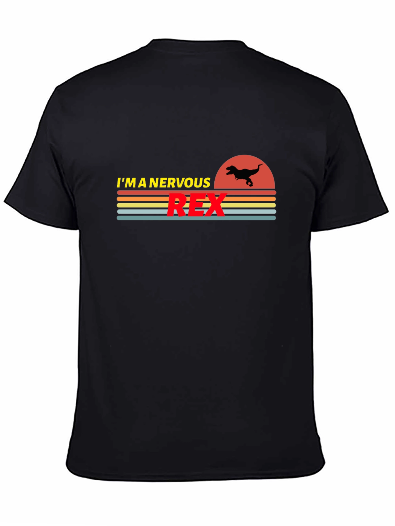 Nervous Rex Graphic T-Shirt - Dinosaur Humor Tee