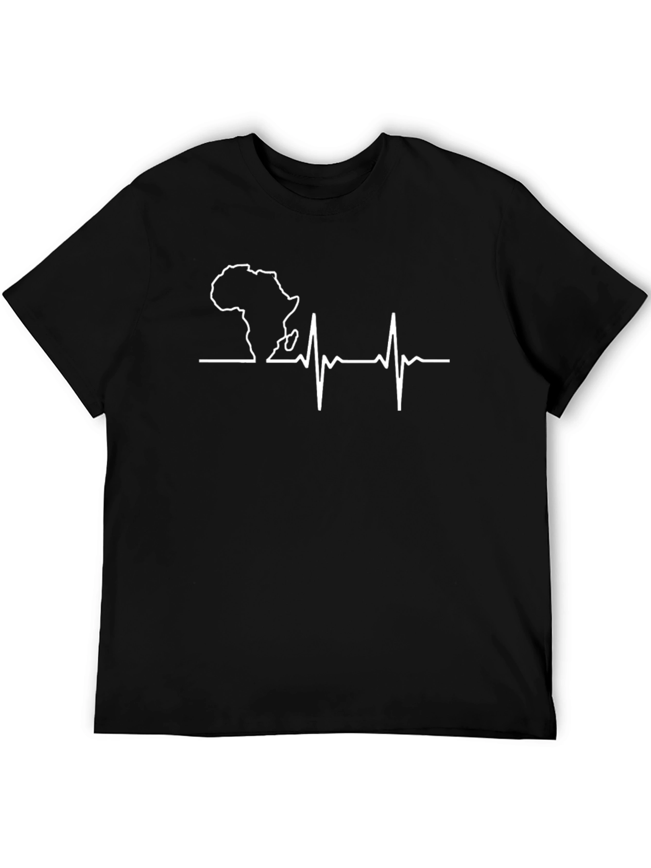 Africa Heartbeat T-Shirt - Black Graphic Tee