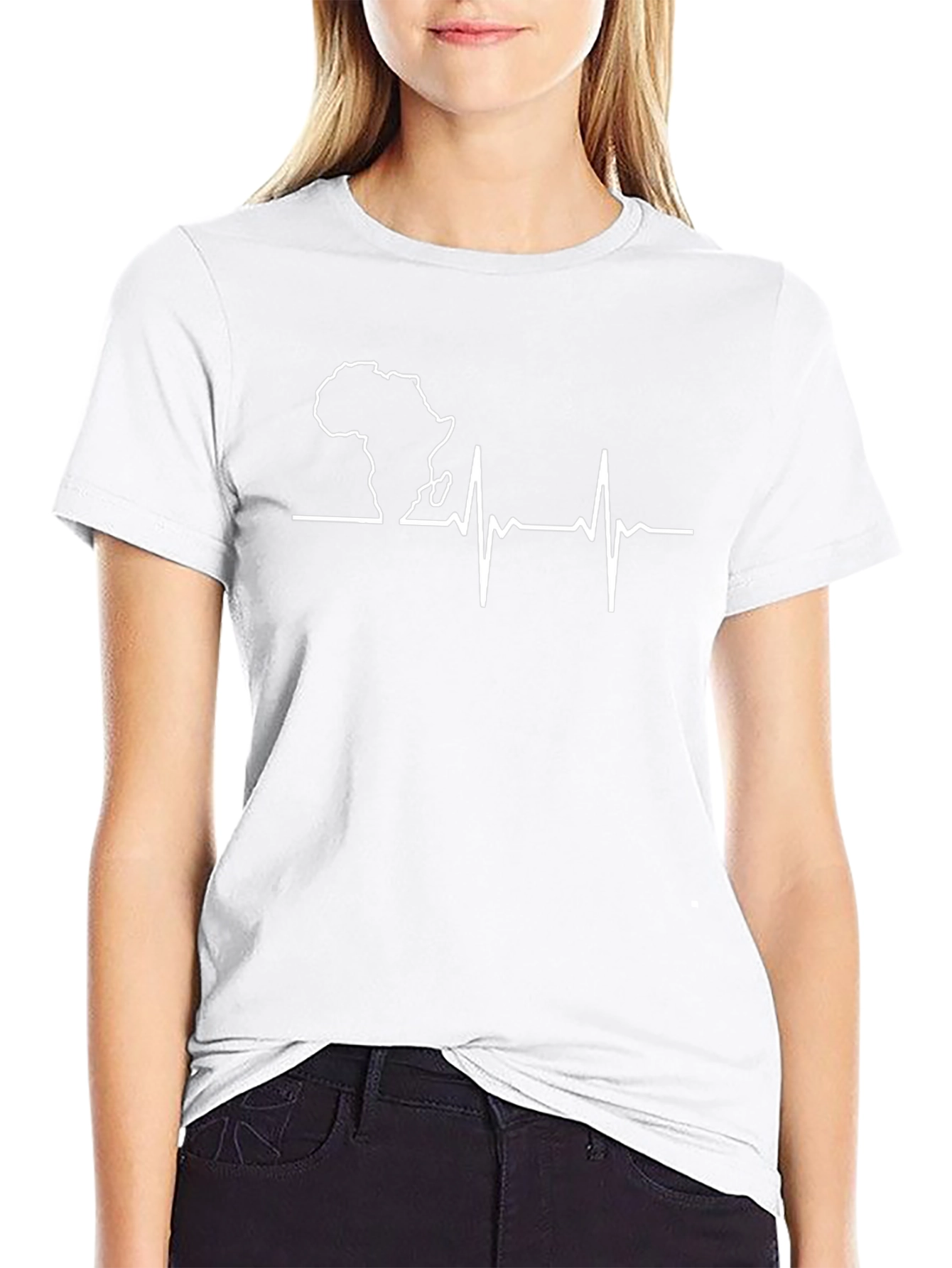 Africa Heartbeat T-Shirt - Black Graphic Tee
