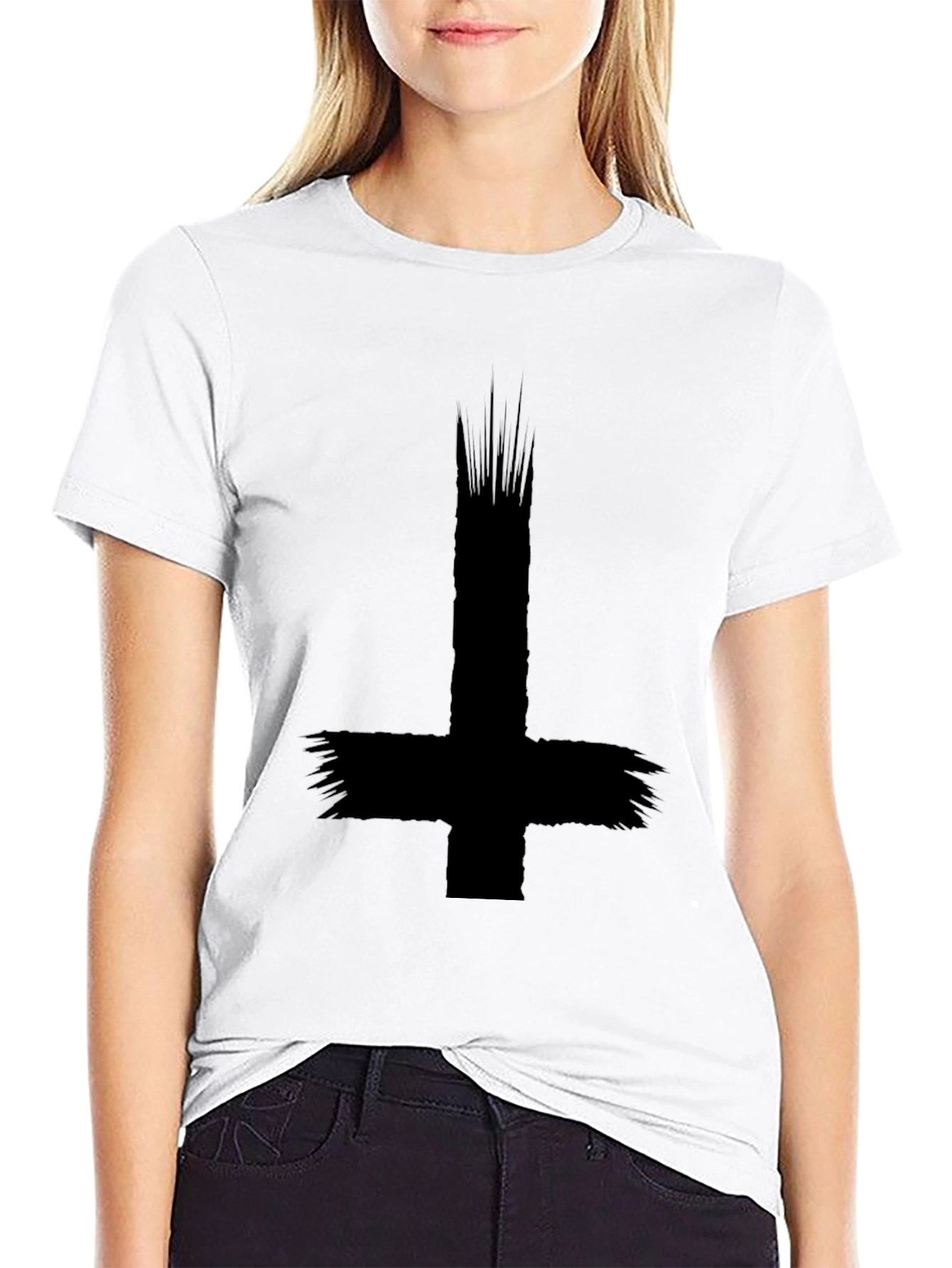 Inverted Cross Black Graphic Tee