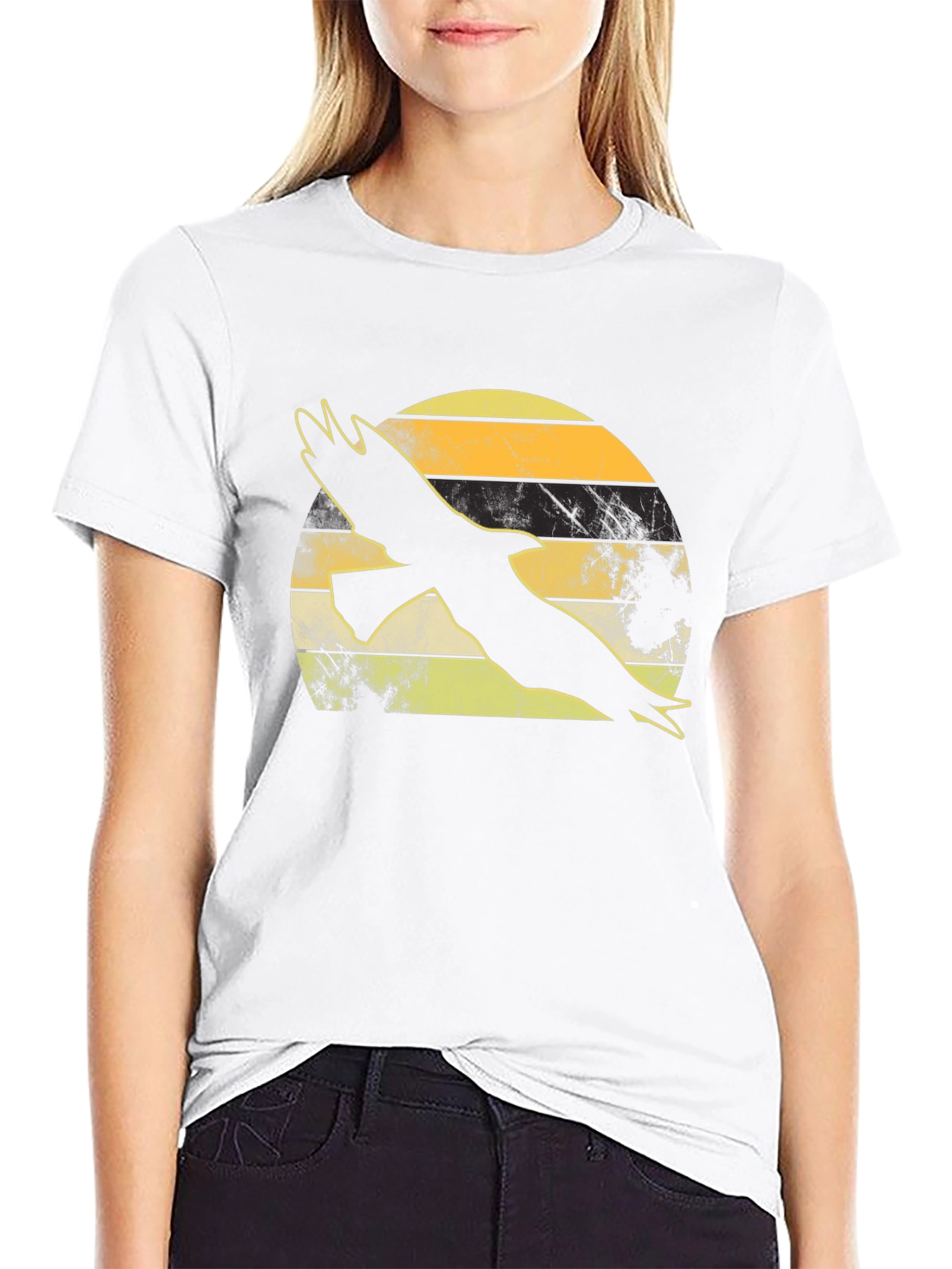 Retro Eagle Silhouette Graphic Tee