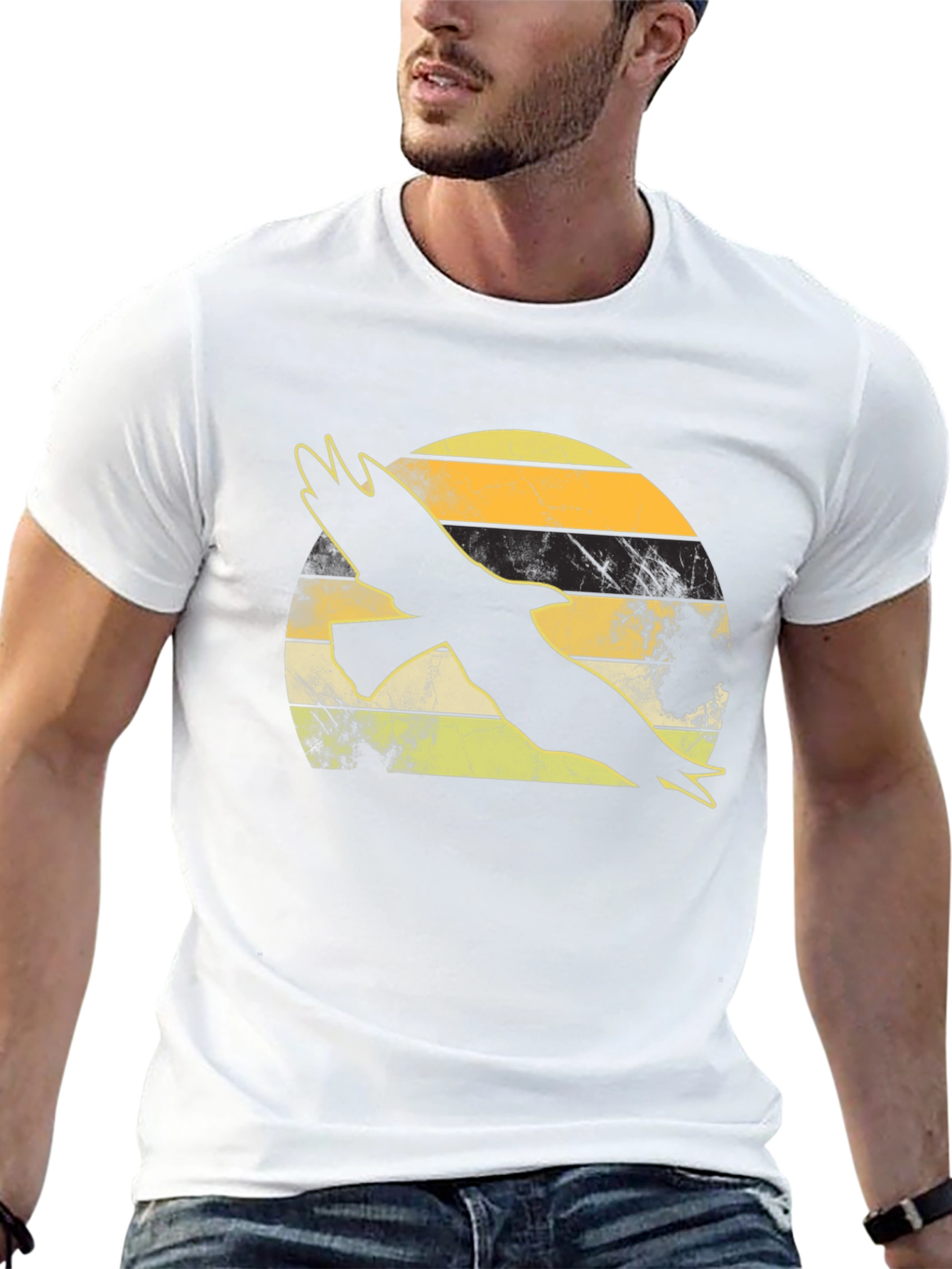 Retro Eagle Silhouette Graphic Tee