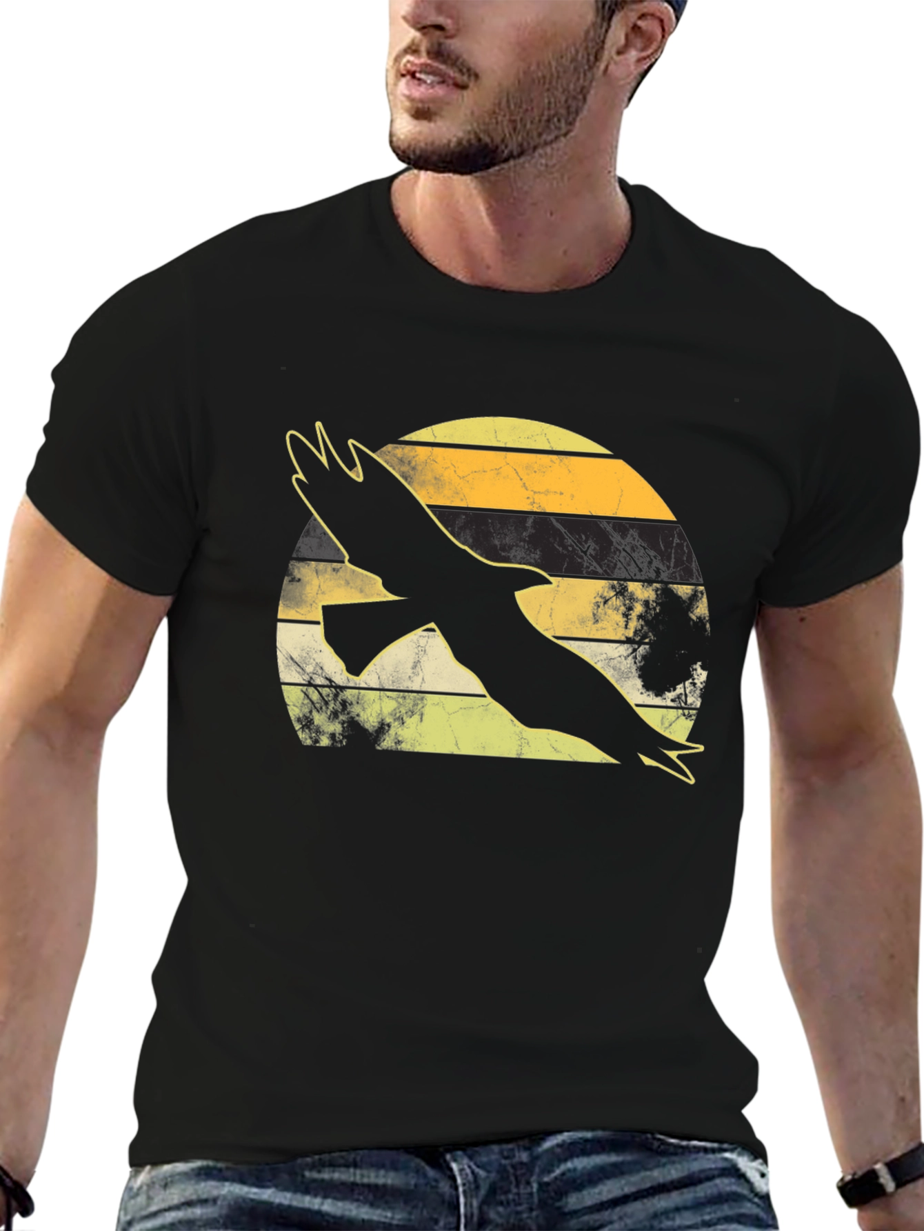 Retro Eagle Silhouette Graphic Tee