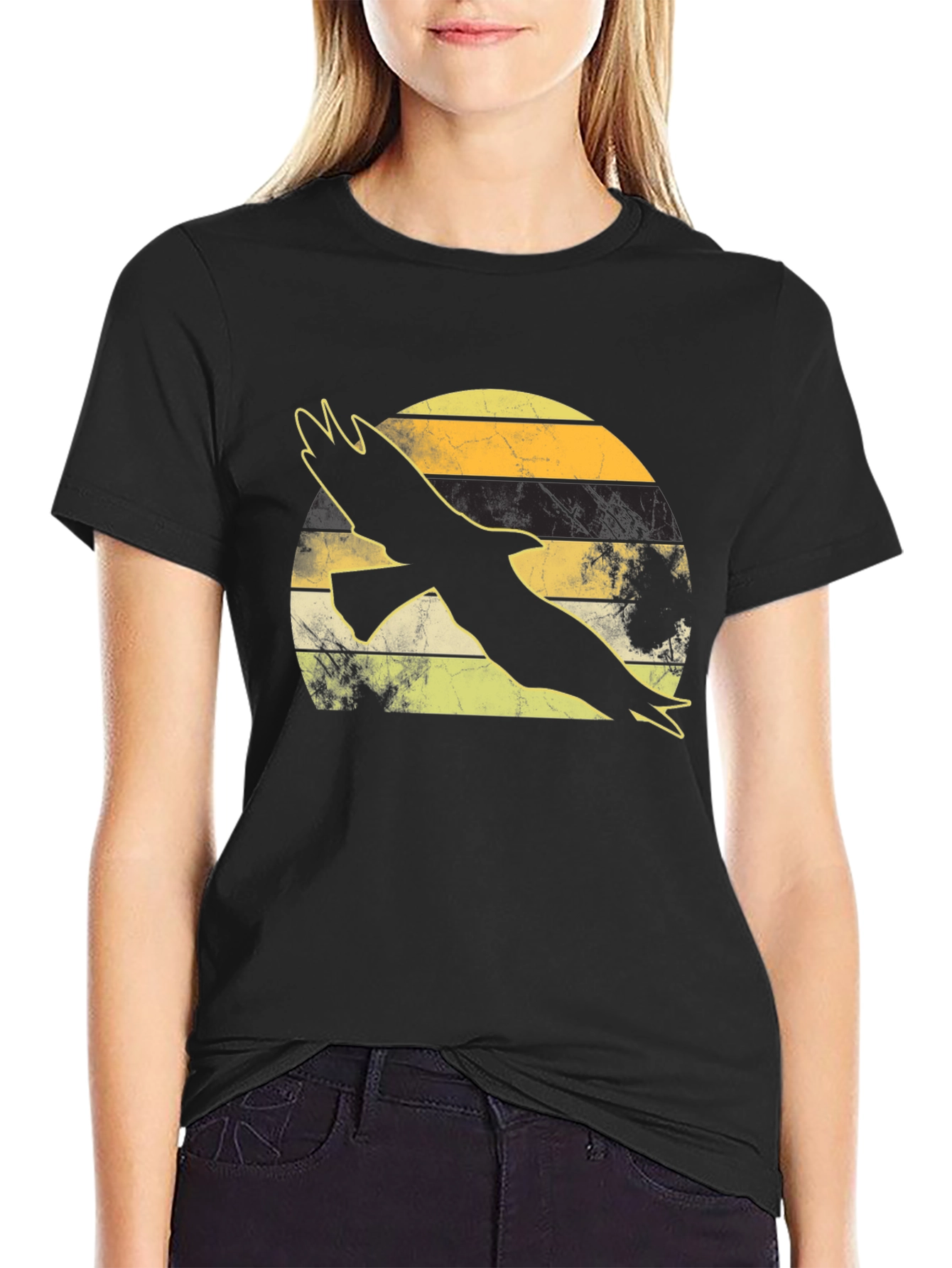 Retro Eagle Silhouette Graphic Tee