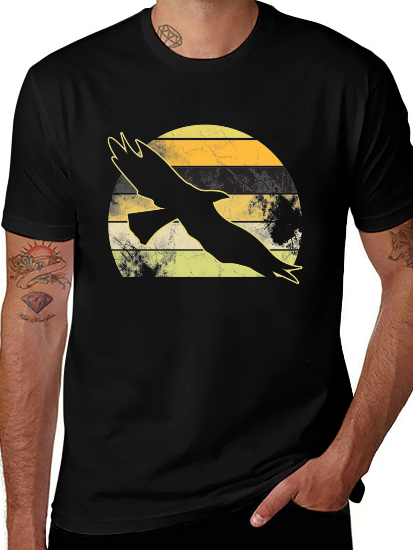 Retro Eagle Silhouette Graphic Tee