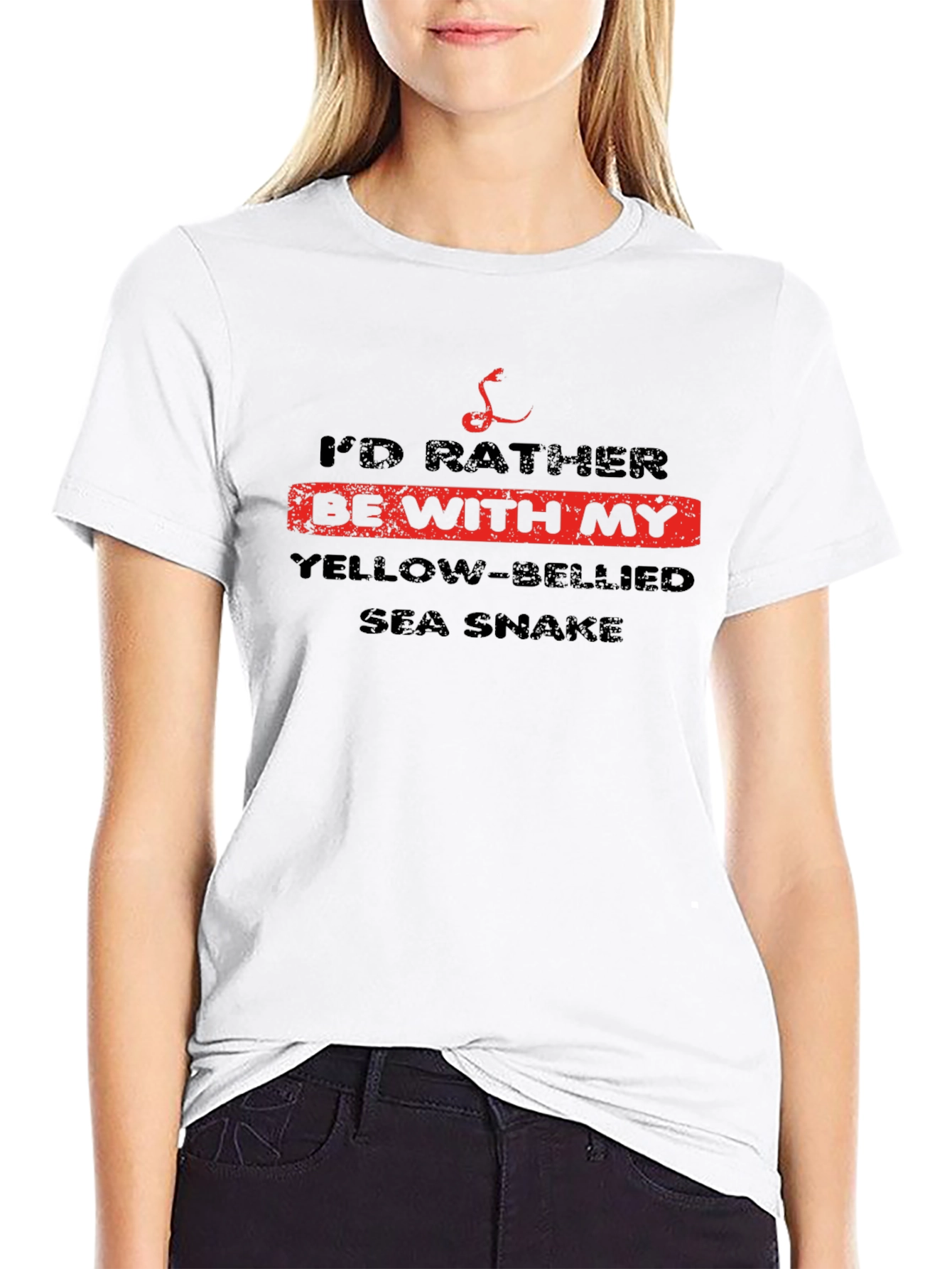 Id Rather Be With My Yellow-Bellied Sea Snake T-Shirt