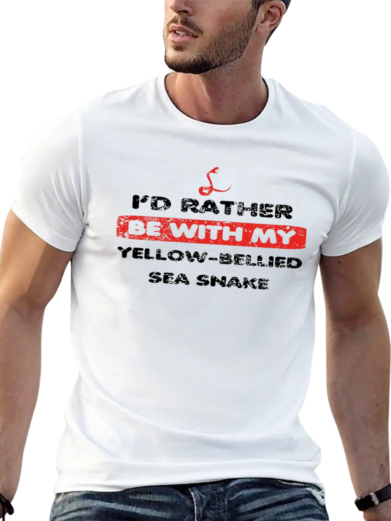 Id Rather Be With My Yellow-Bellied Sea Snake T-Shirt