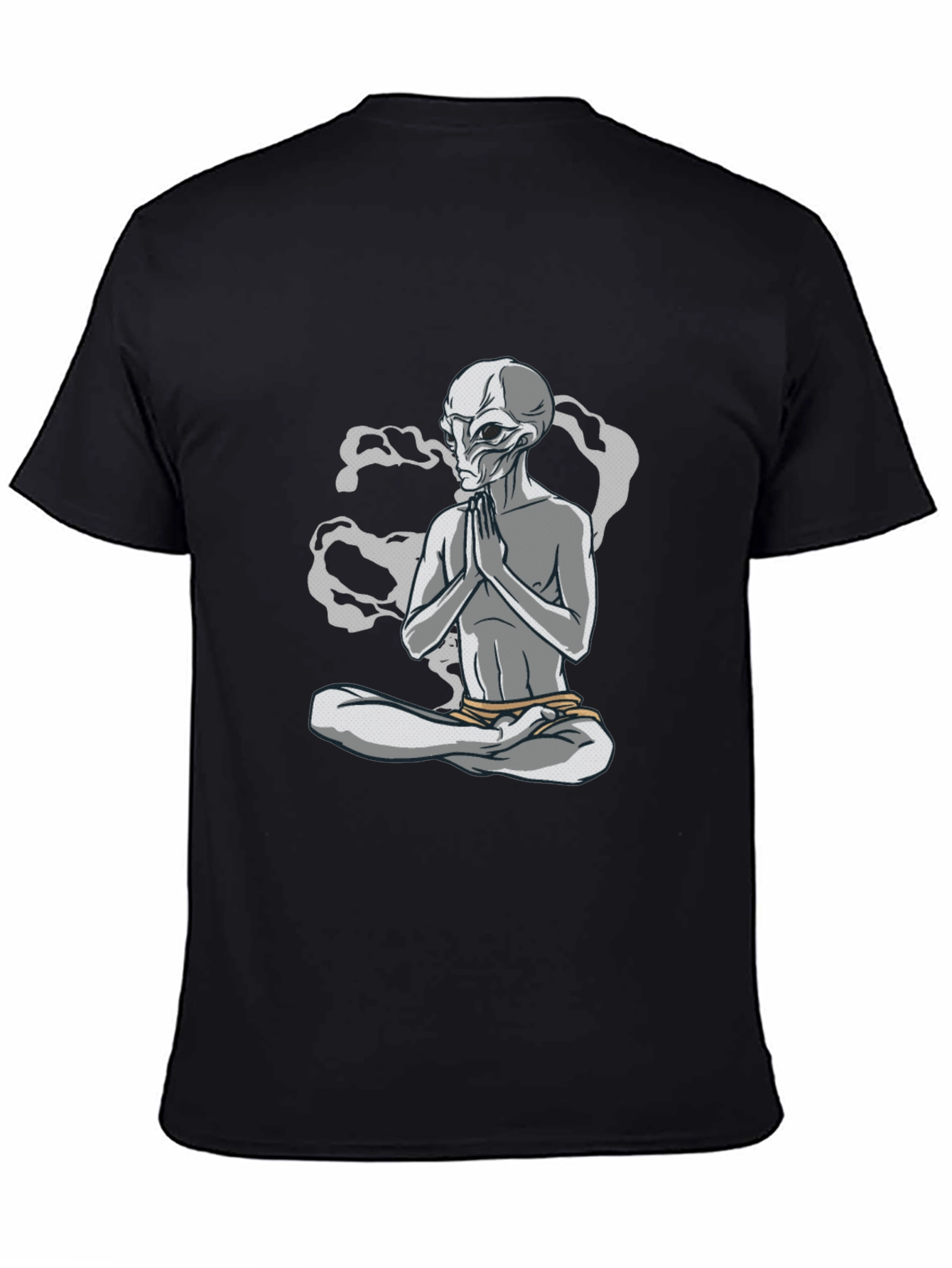 Meditating Alien Graphic T-Shirt - Relaxed Fit