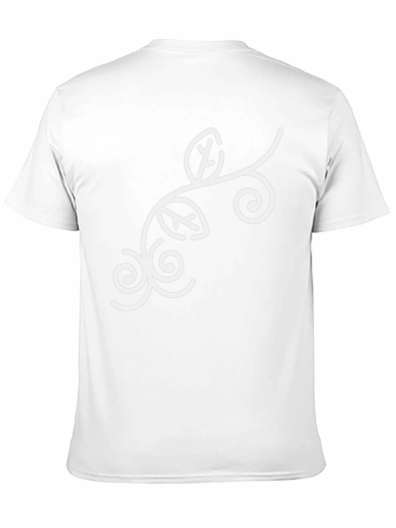 Stylish Black Tee with Floral Swirl Design