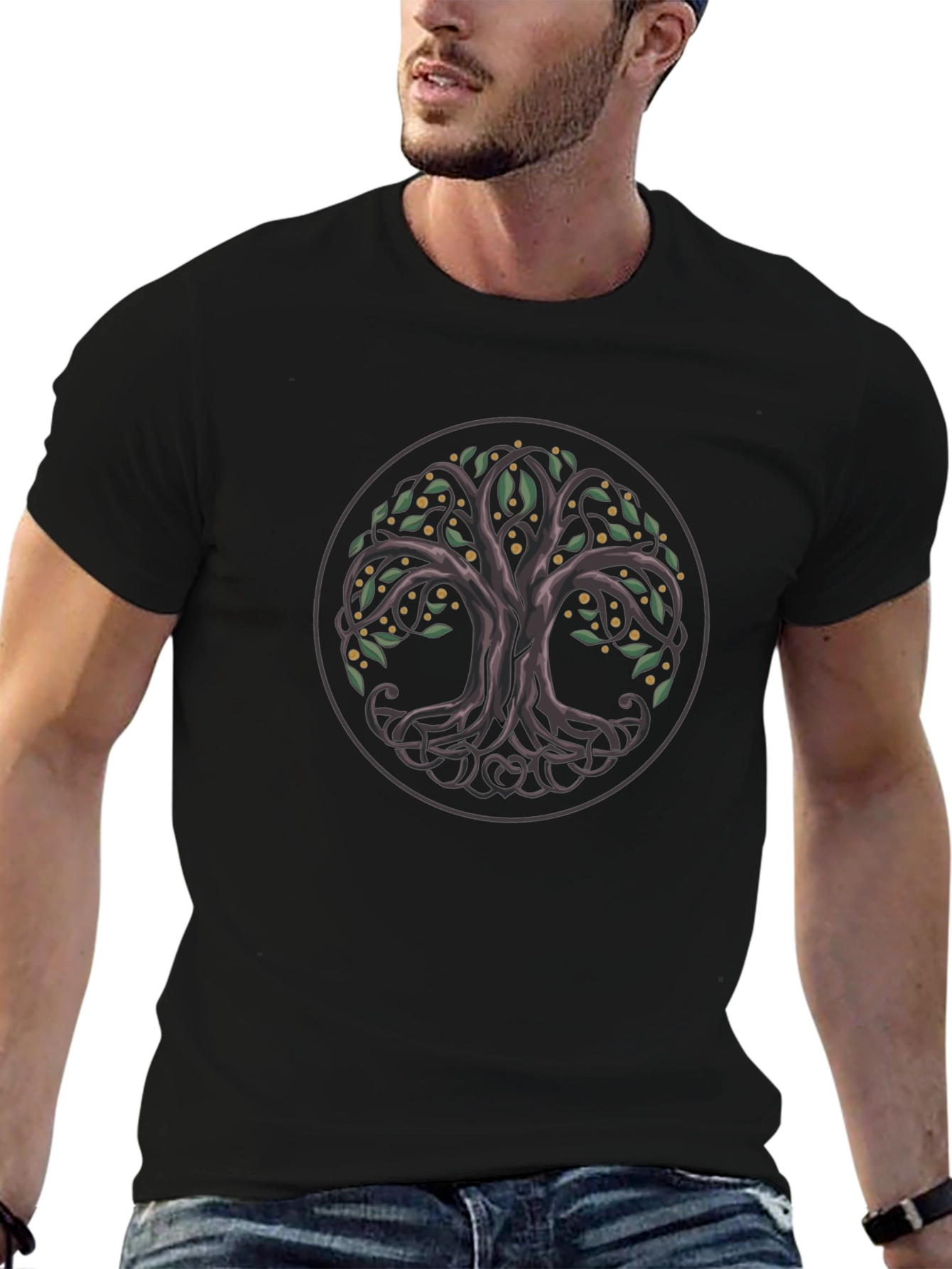 Celtic Tree of Life Black T-Shirt