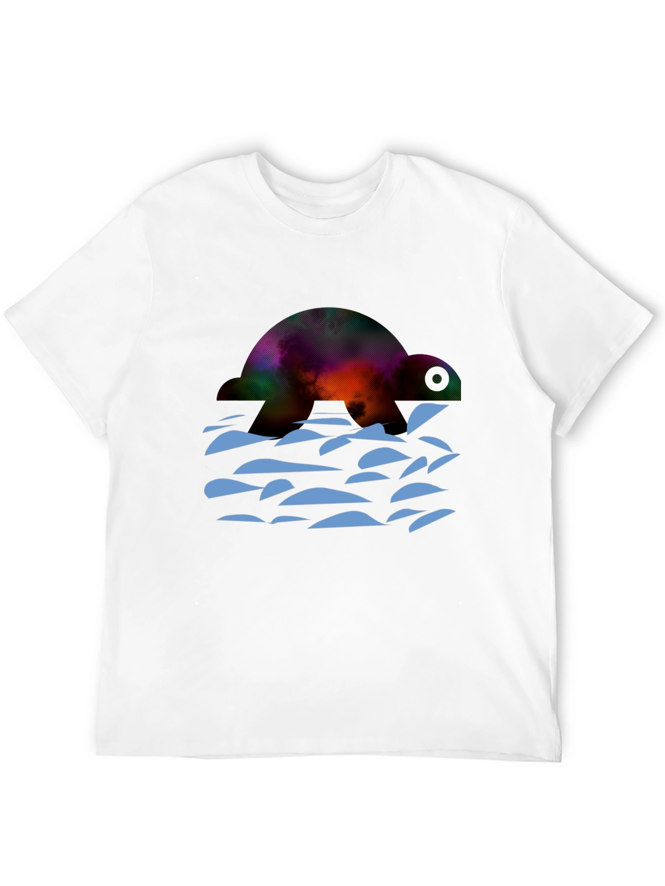Turtle Galaxy Graphic Tee - Black Cotton Comfort