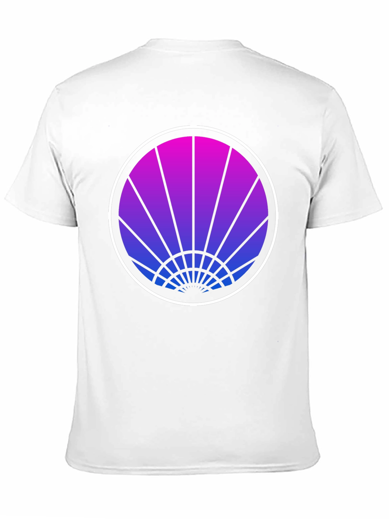 Retro Sunrise Graphic Tee - Black Cotton T-Shirt