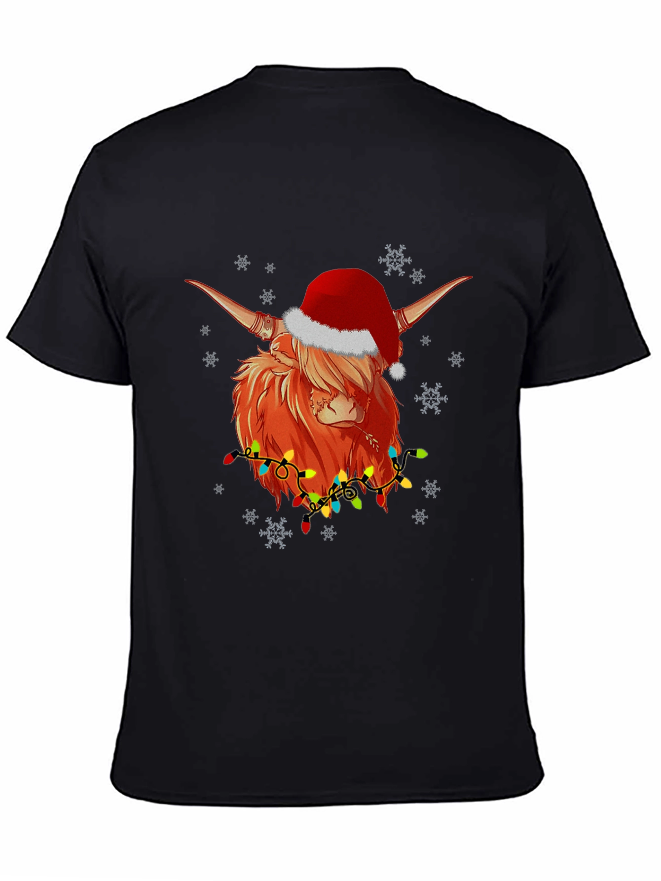 Festive Highland Cow Christmas T-Shirt