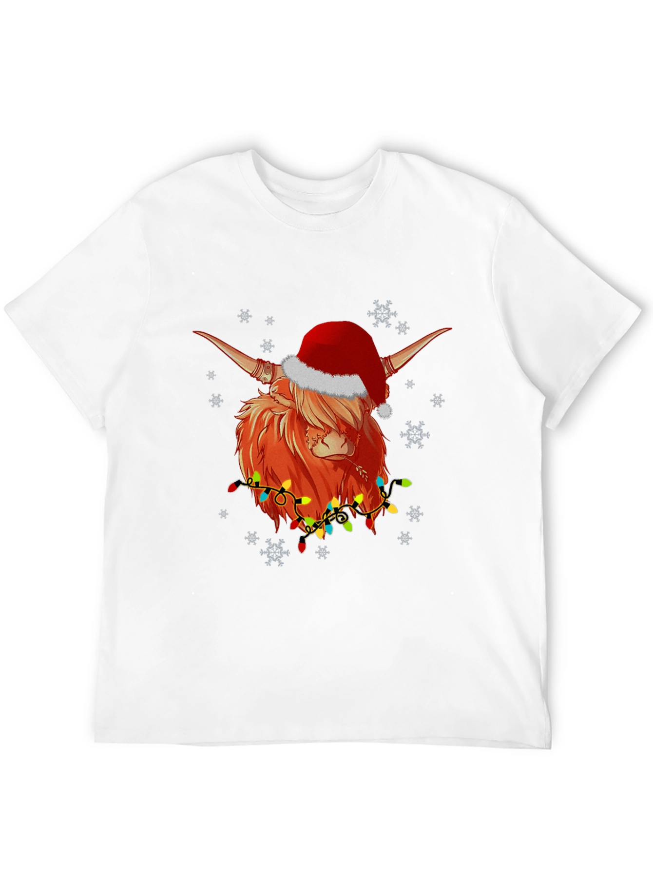 Festive Highland Cow Christmas T-Shirt