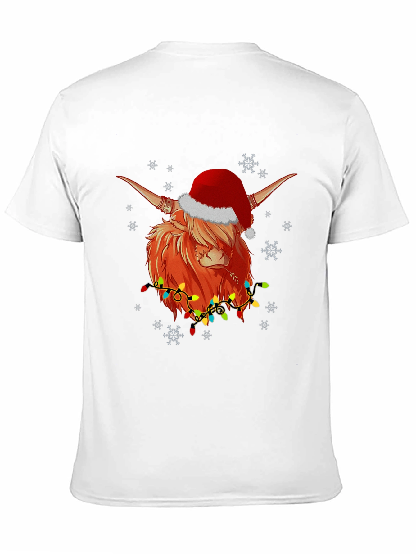 Festive Highland Cow Christmas T-Shirt