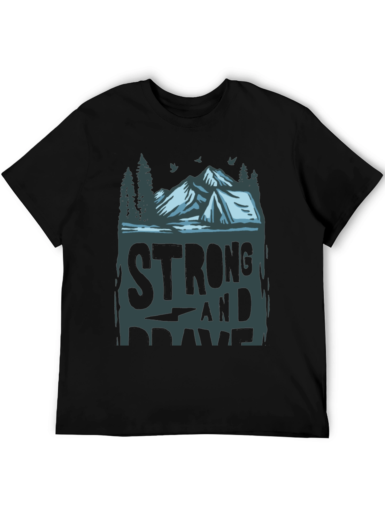 Strong & Brave Mountain Graphic Tee
