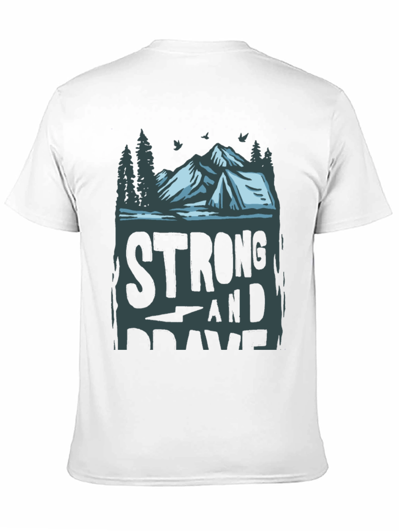 Strong & Brave Mountain Graphic Tee