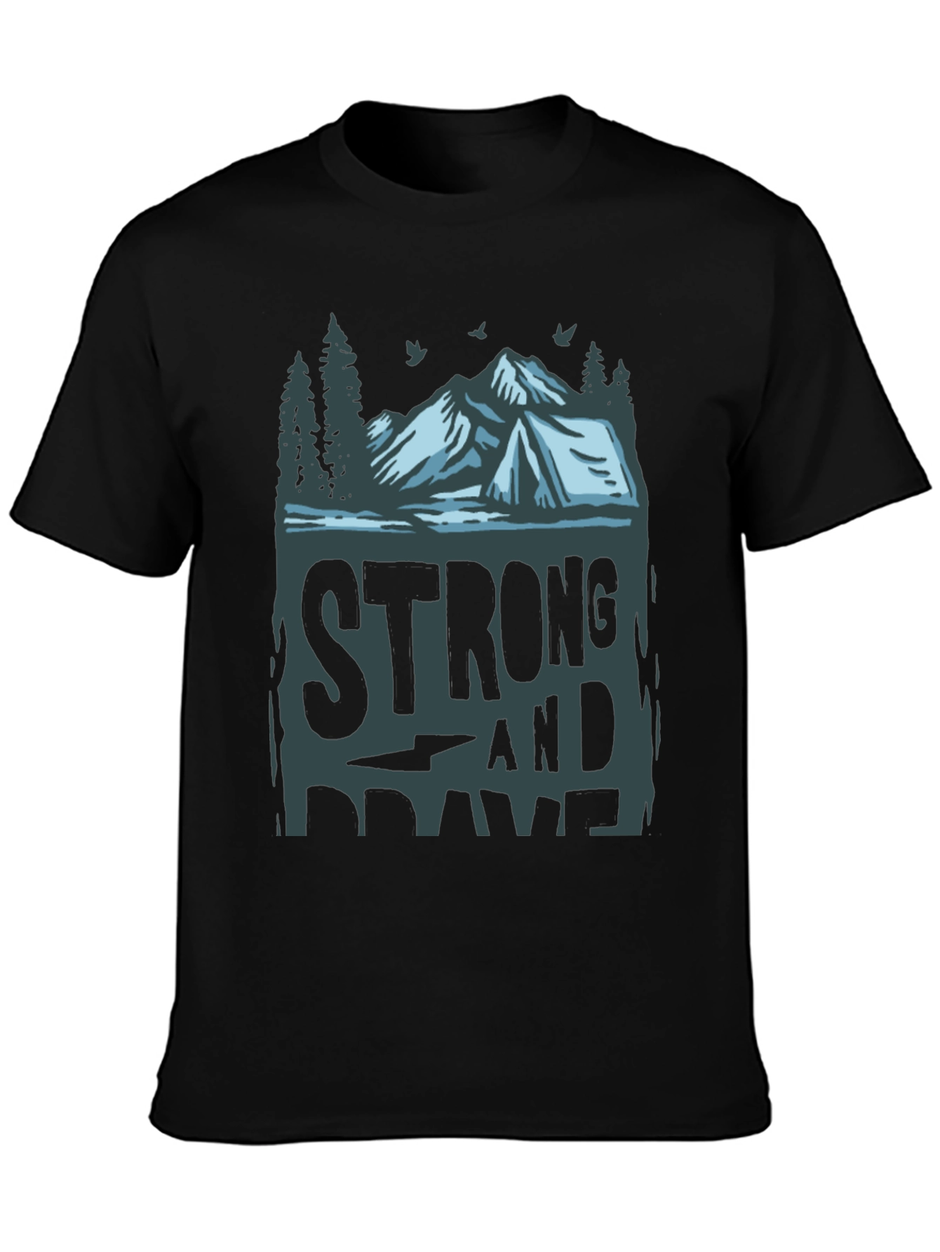 Strong & Brave Mountain Graphic Tee