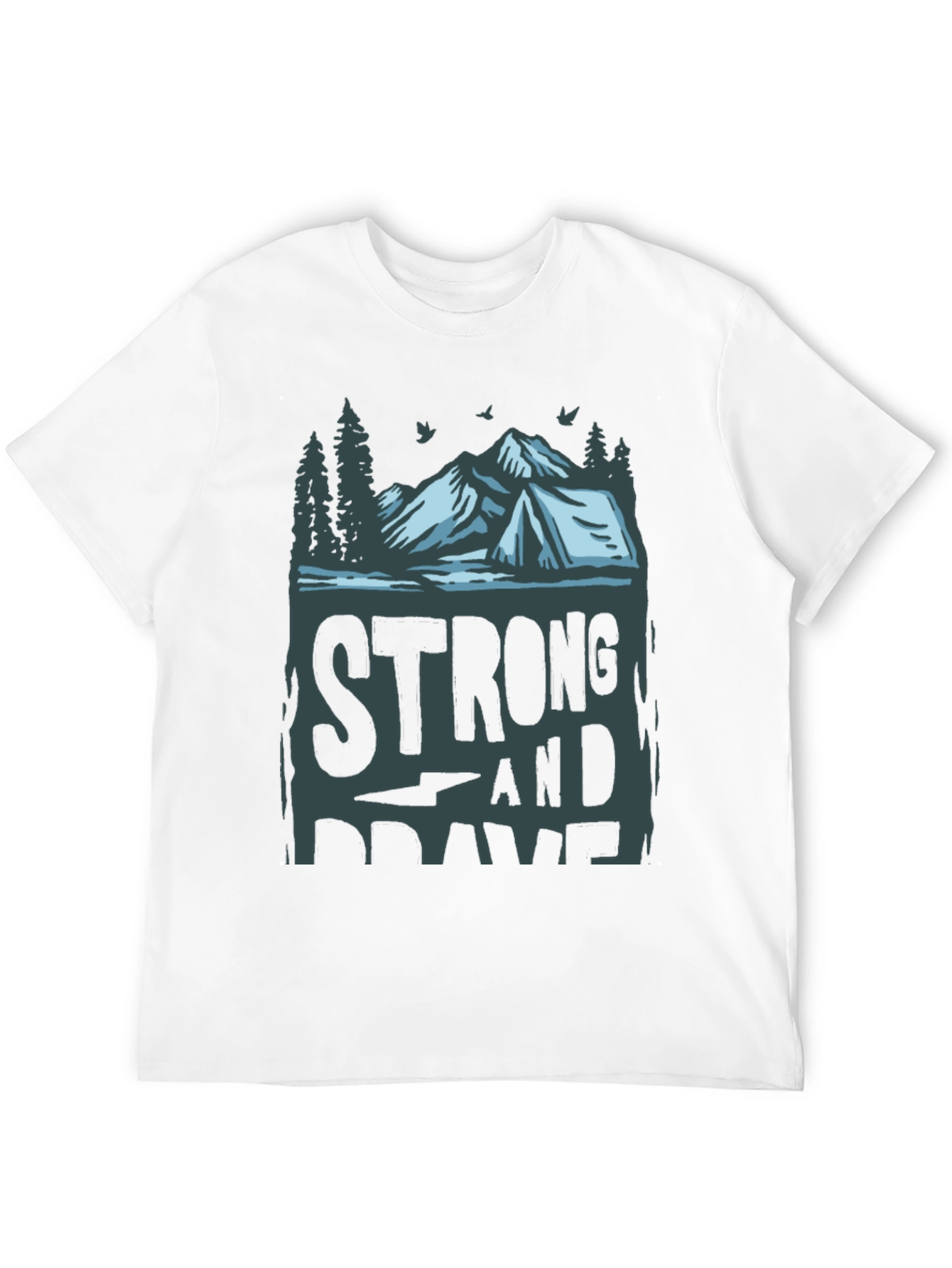 Strong & Brave Mountain Graphic Tee