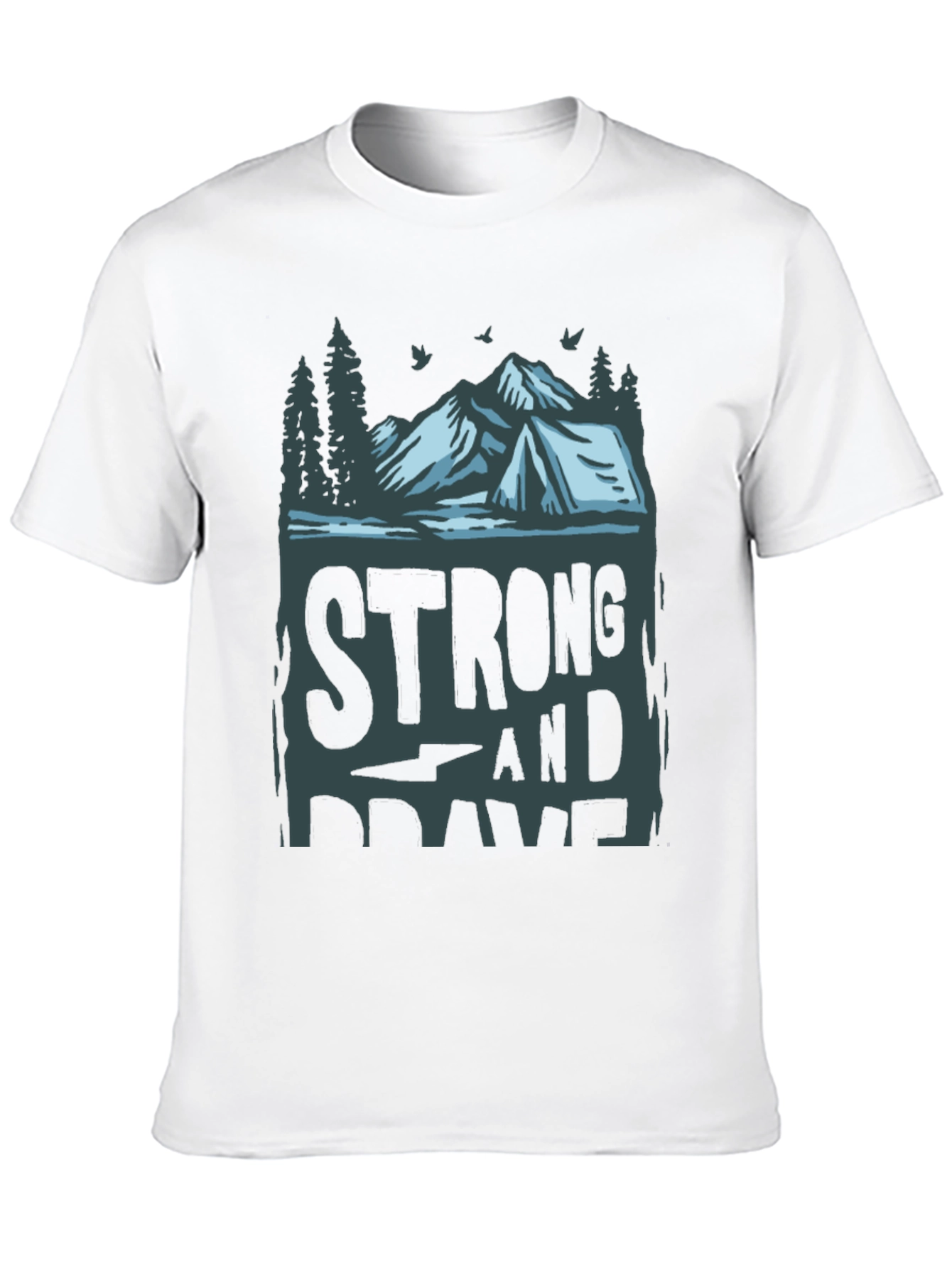 Strong & Brave Mountain Graphic Tee