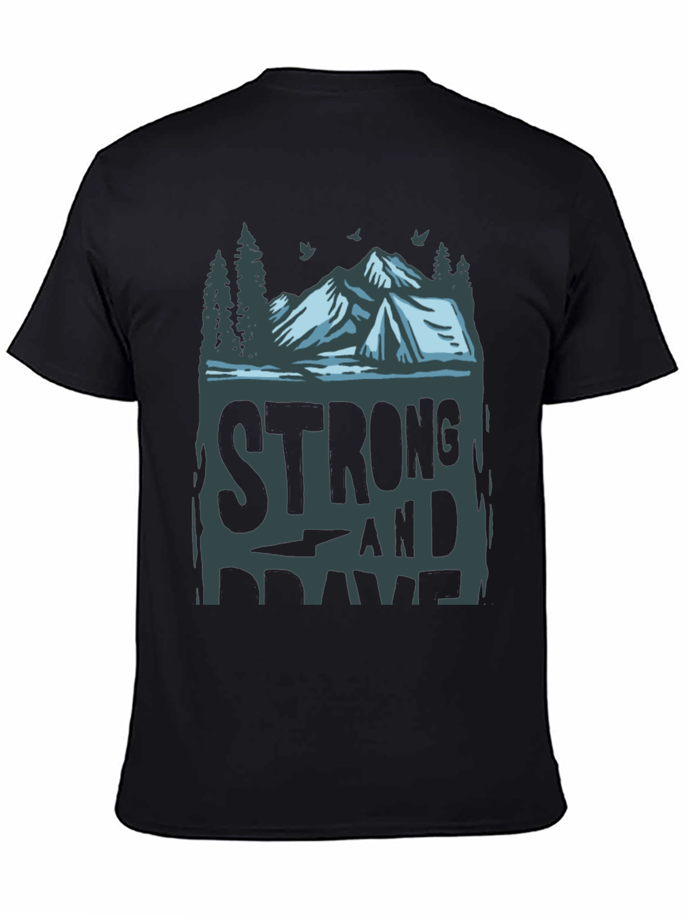 Strong & Brave Mountain Graphic Tee