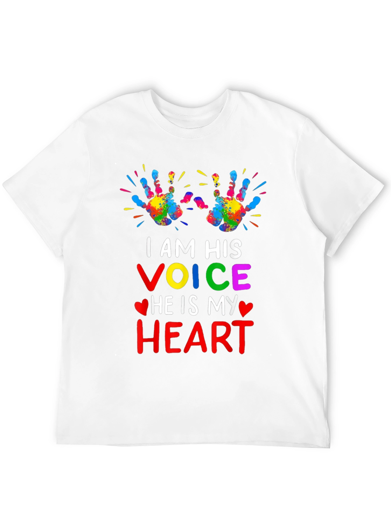 Autism Awareness T-Shirt: I AM HIS VOICE HEART