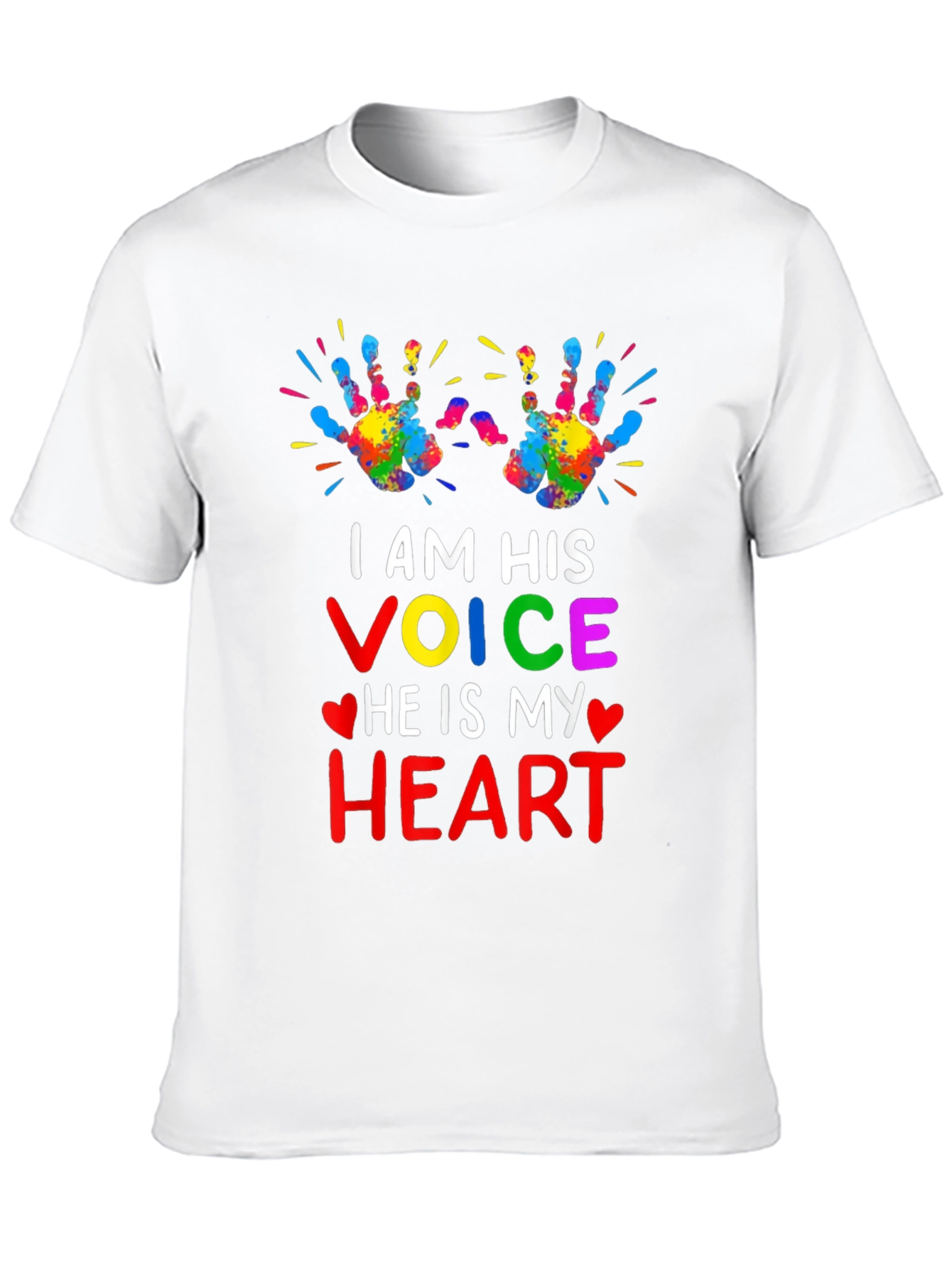 Autism Awareness T-Shirt: I AM HIS VOICE HEART