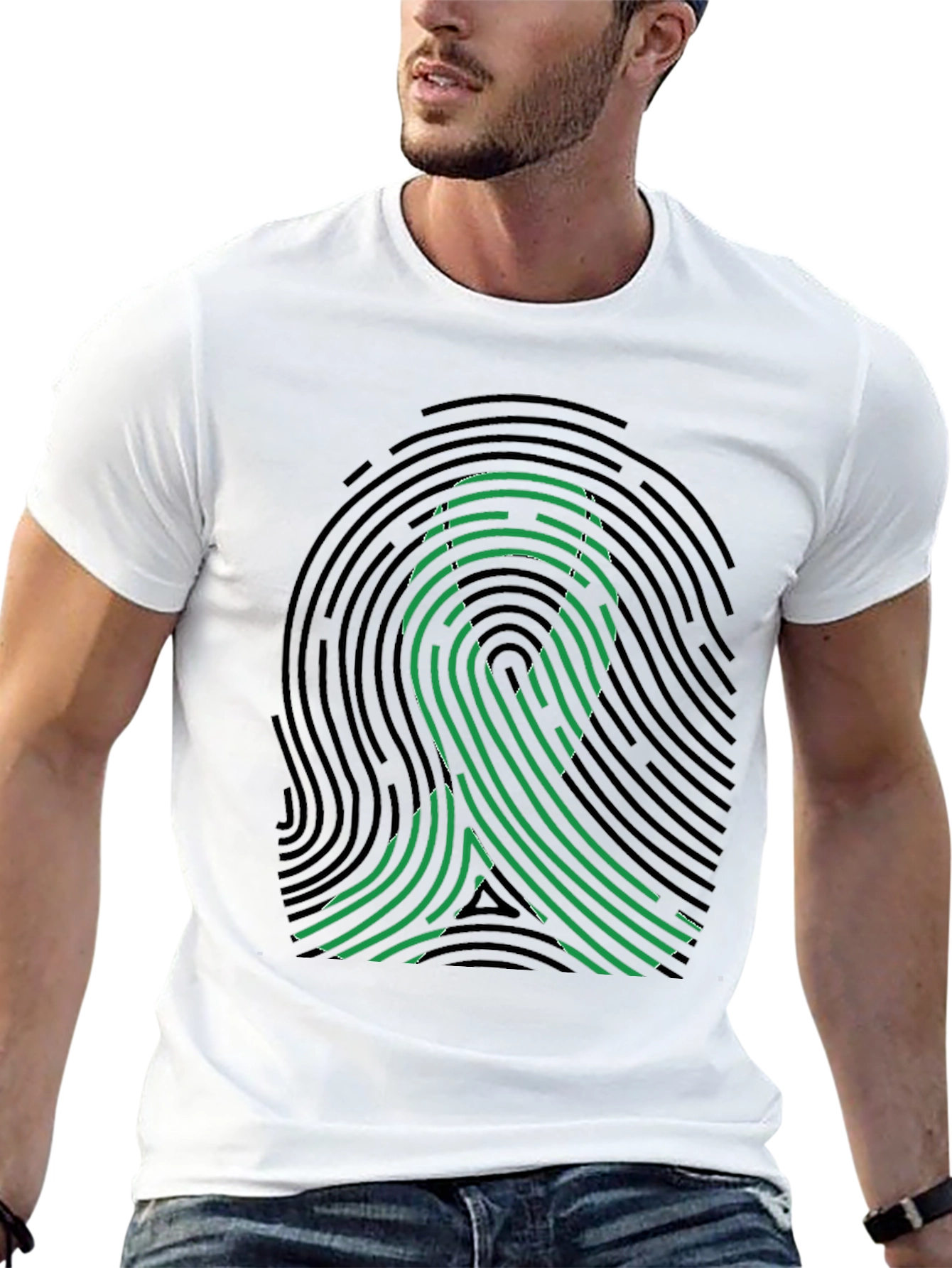 Awareness Ribbon Fingerprint T-Shirt