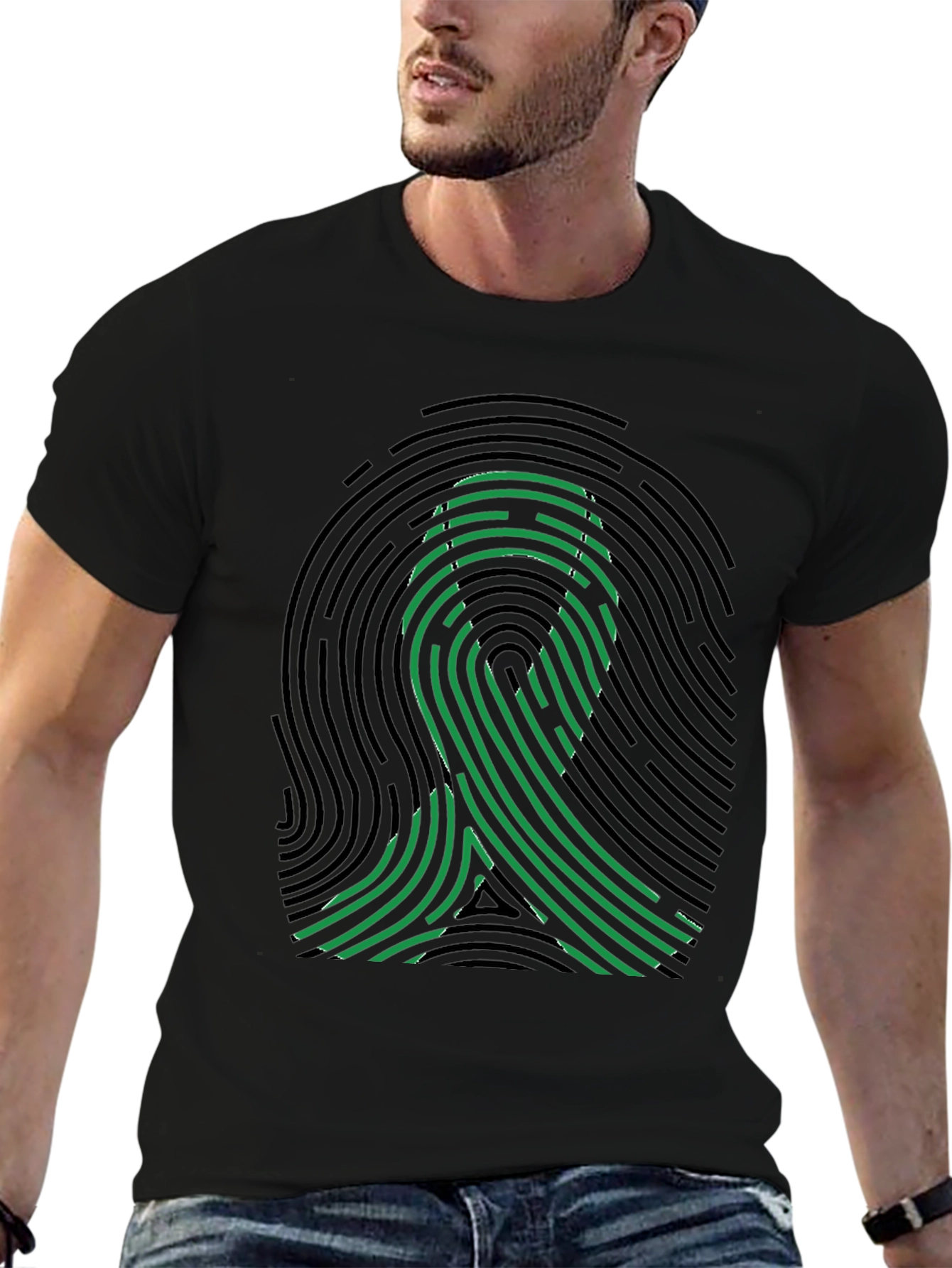 Awareness Ribbon Fingerprint T-Shirt