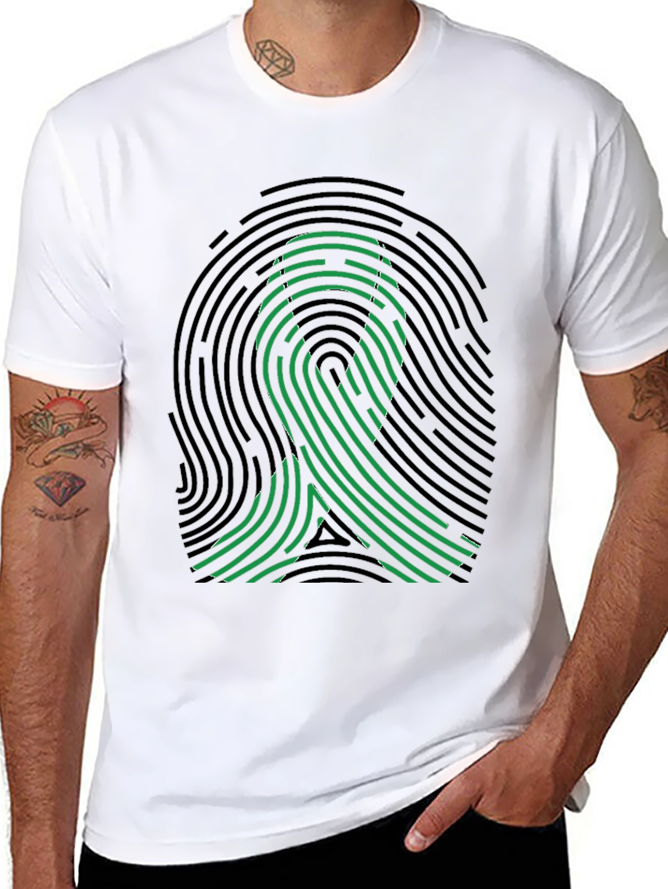 Awareness Ribbon Fingerprint T-Shirt