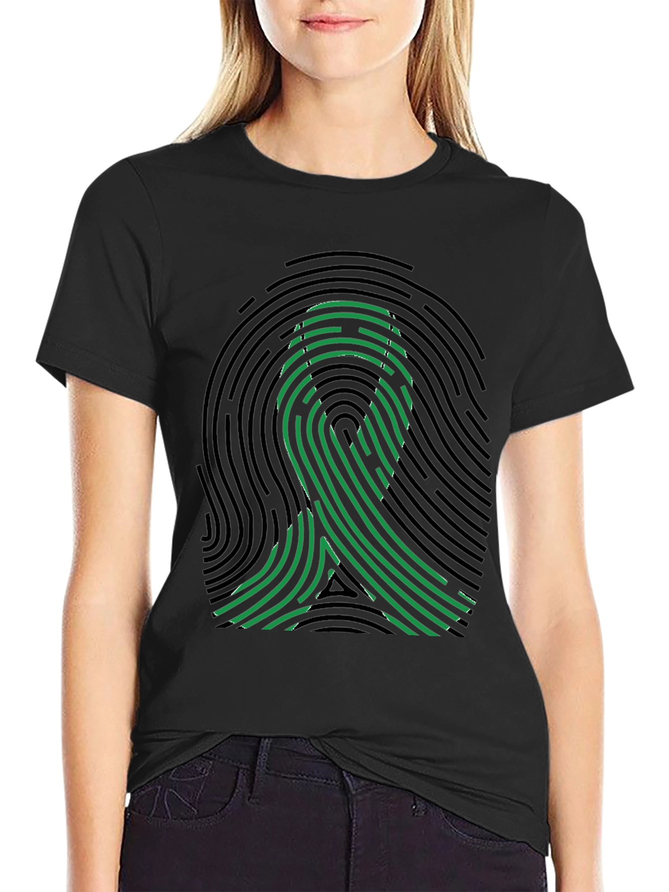 Awareness Ribbon Fingerprint T-Shirt