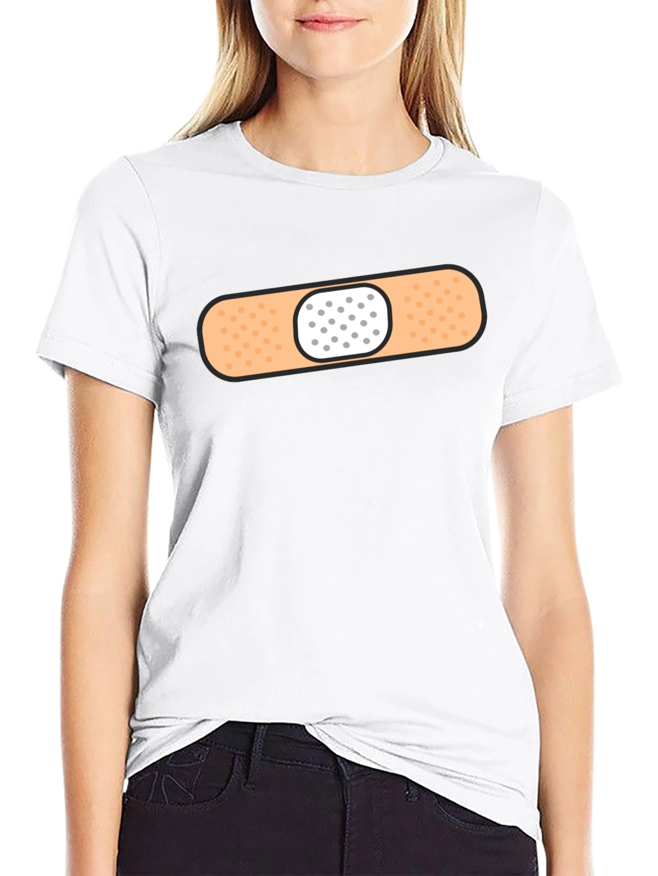 Funny Band-Aid Graphic T-Shirt