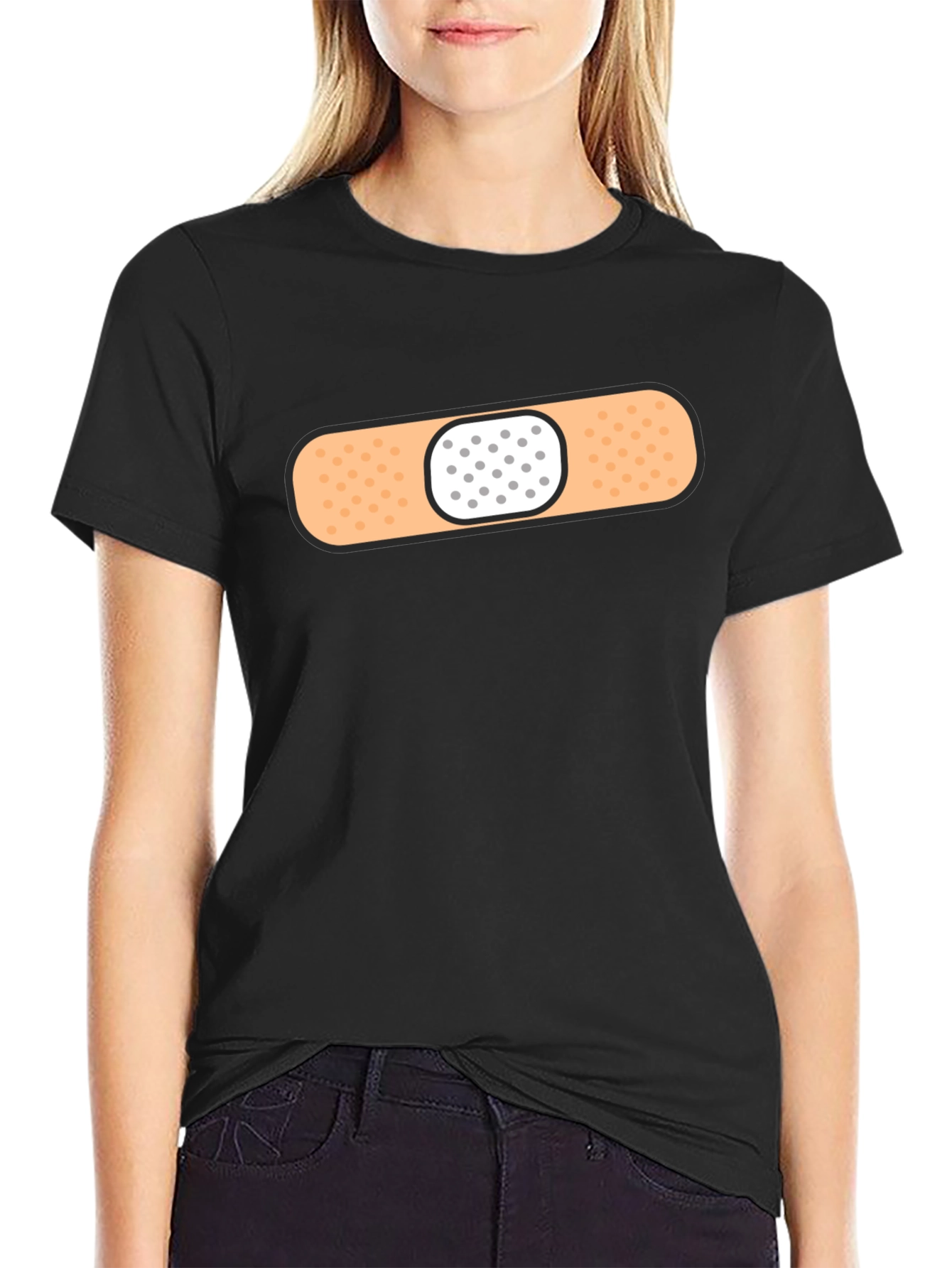 Funny Band-Aid Graphic T-Shirt
