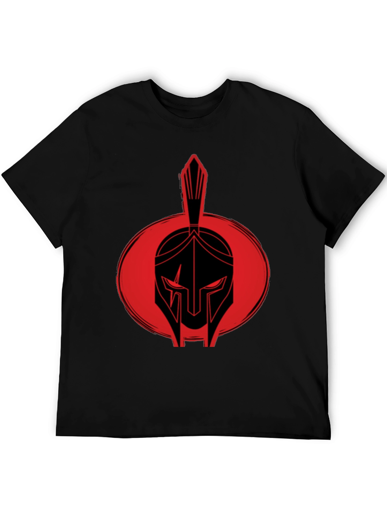 Spartan Helmet Graphic Tee - Bold Red Design