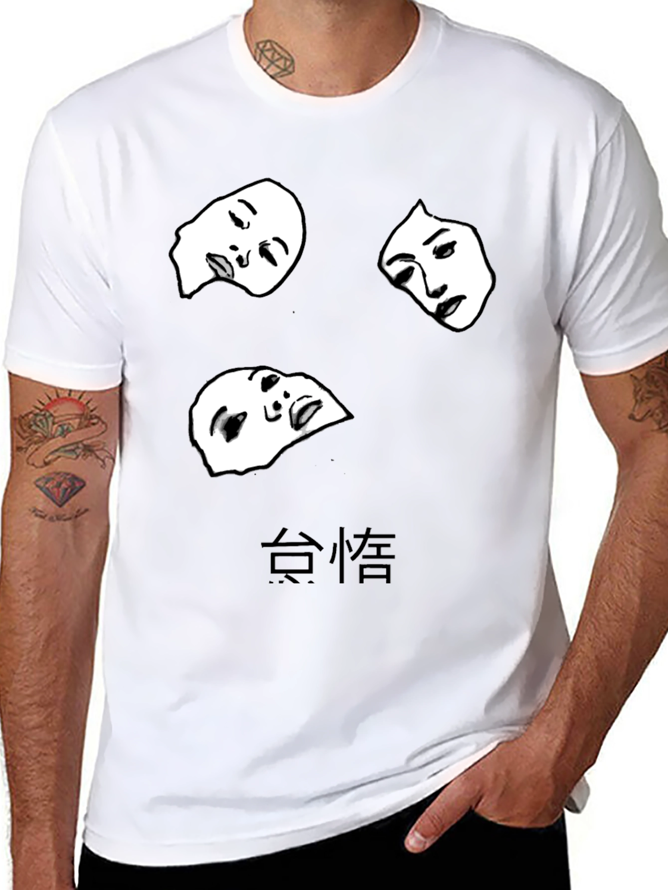 Abstract Face Graphic Tee