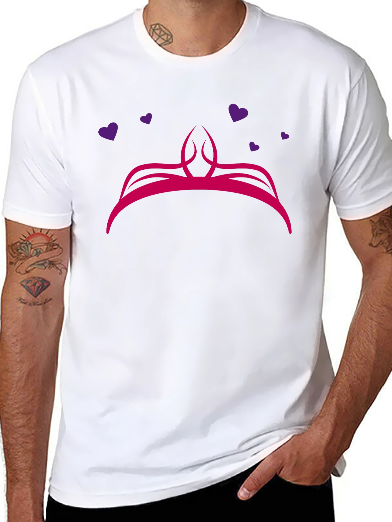 Princess Crown Graphic Black T-Shirt