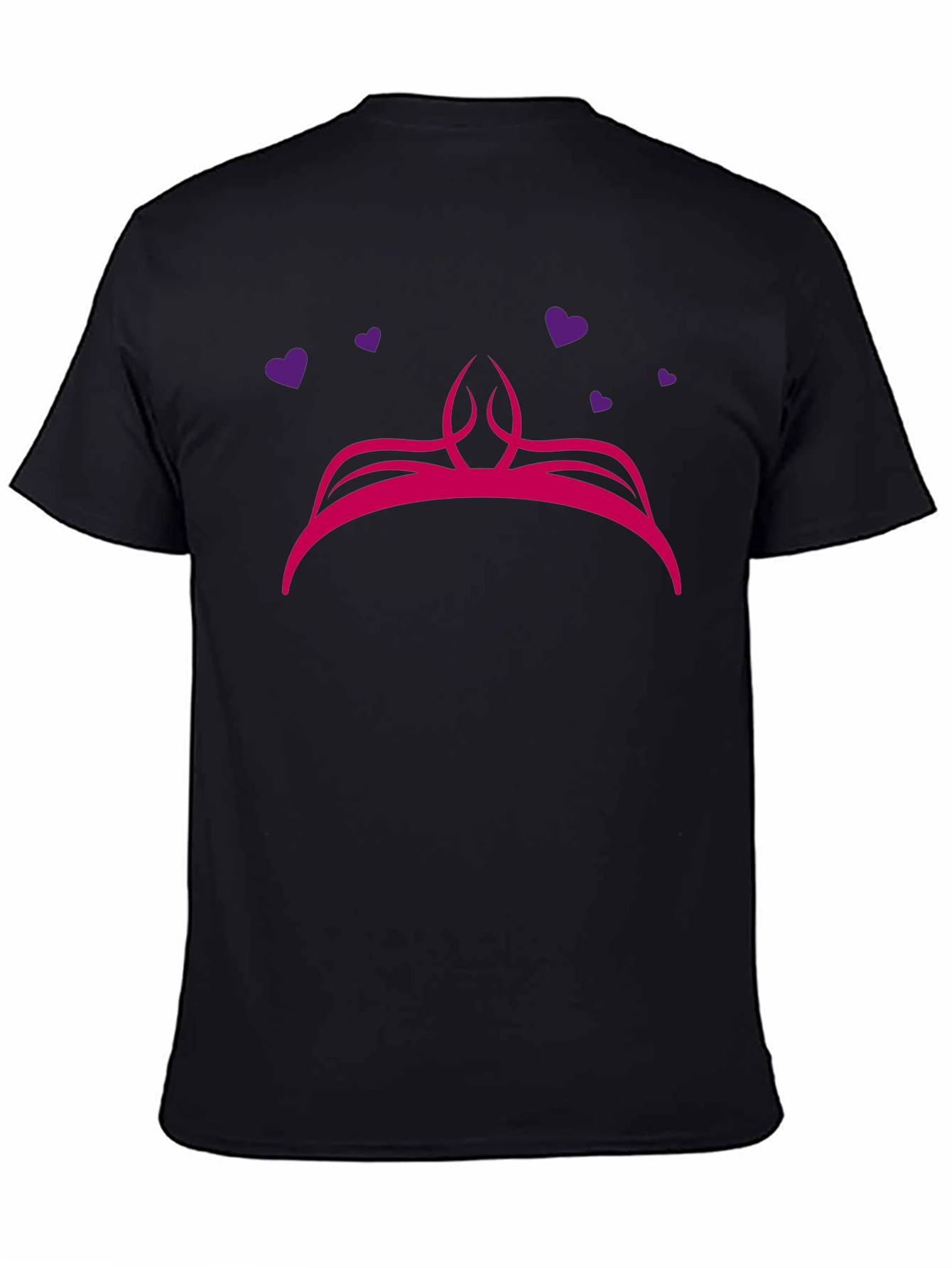 Princess Crown Graphic Black T-Shirt
