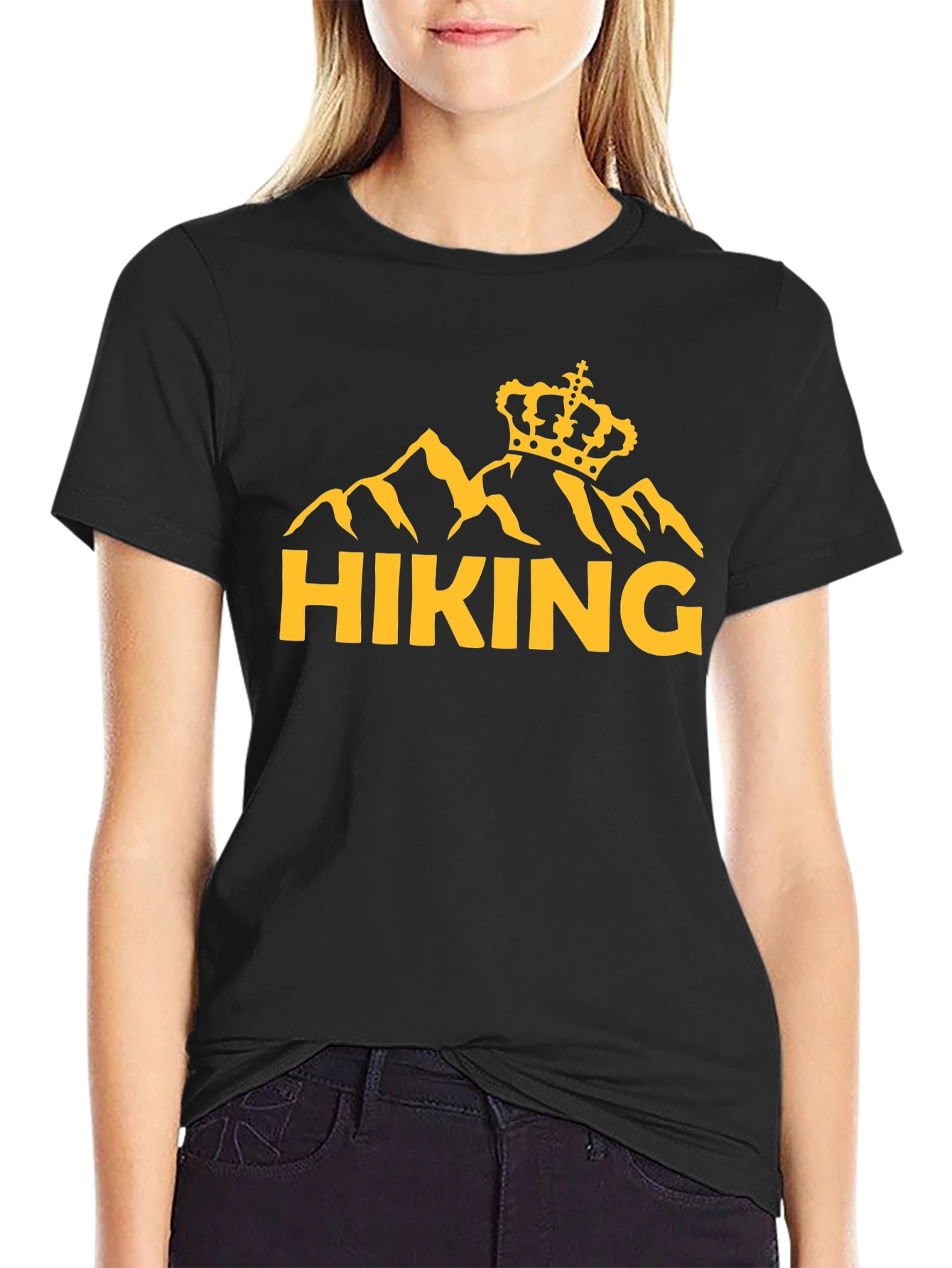 Hiking King T-Shirt - Mountain Crown Graphic Tee