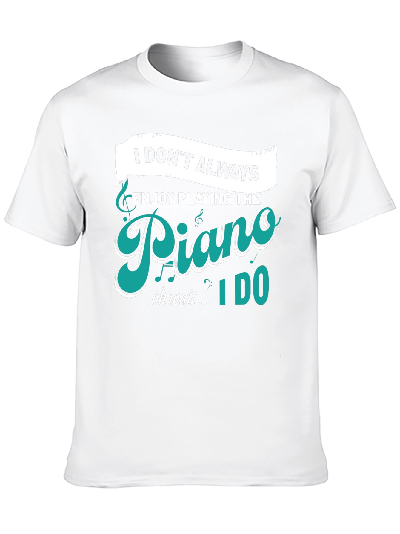 Piano Player Humor Graphic Tee - Black T-Shirt