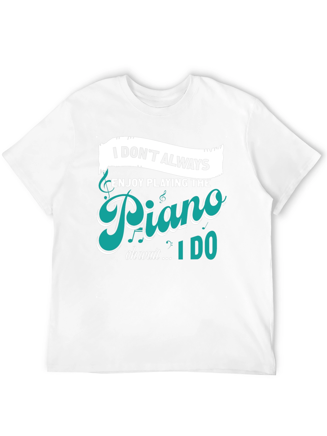 Piano Player Humor Graphic Tee - Black T-Shirt