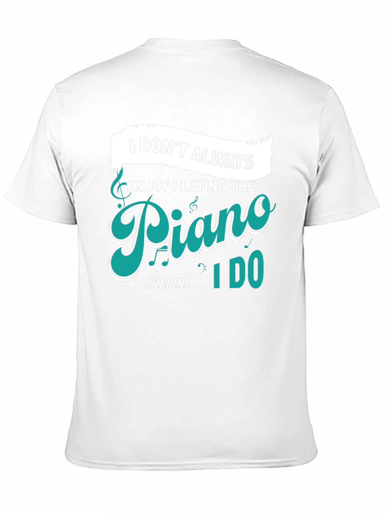 Piano Player Humor Graphic Tee - Black T-Shirt