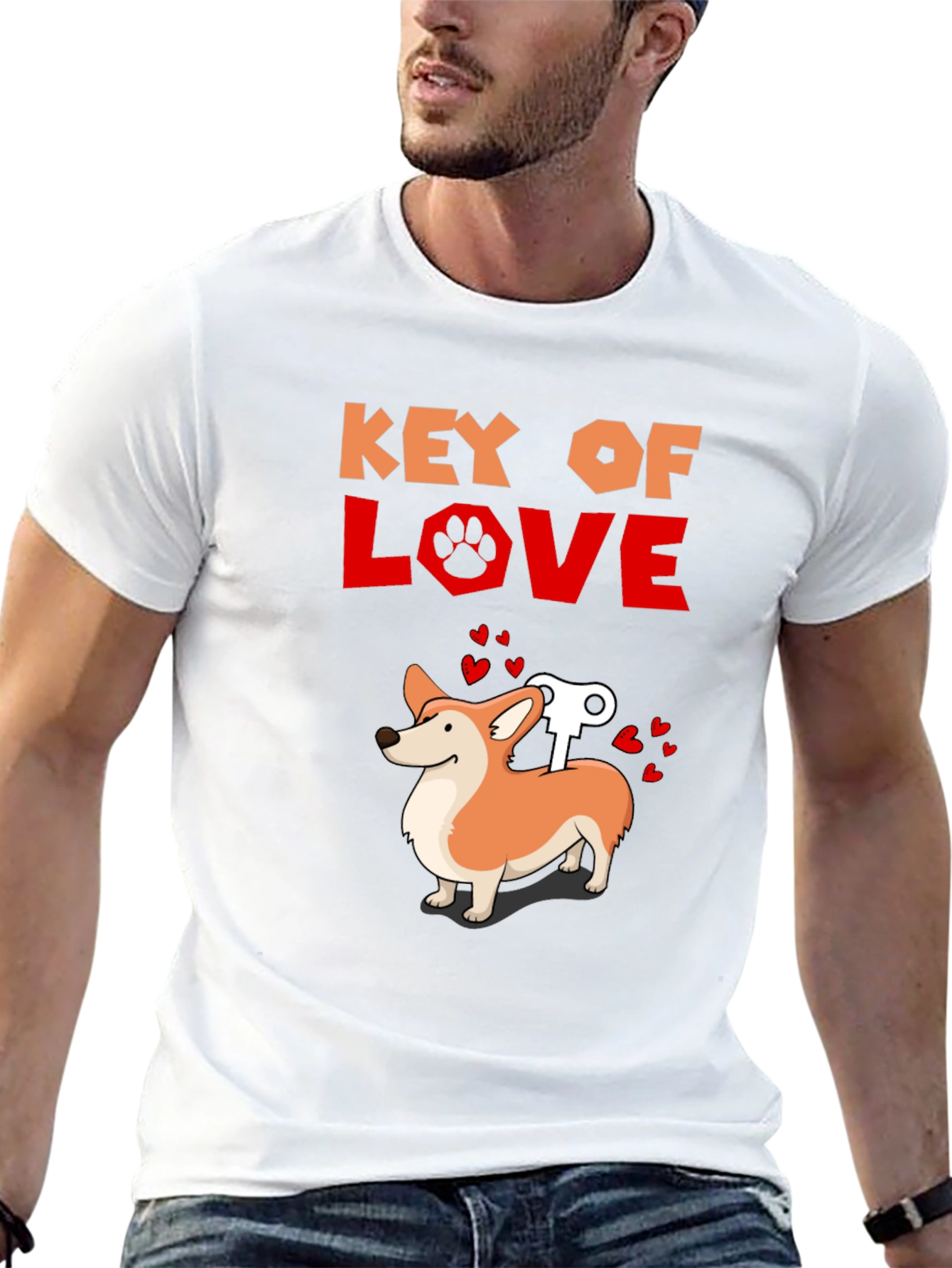 Key Of Love Dog T-Shirt