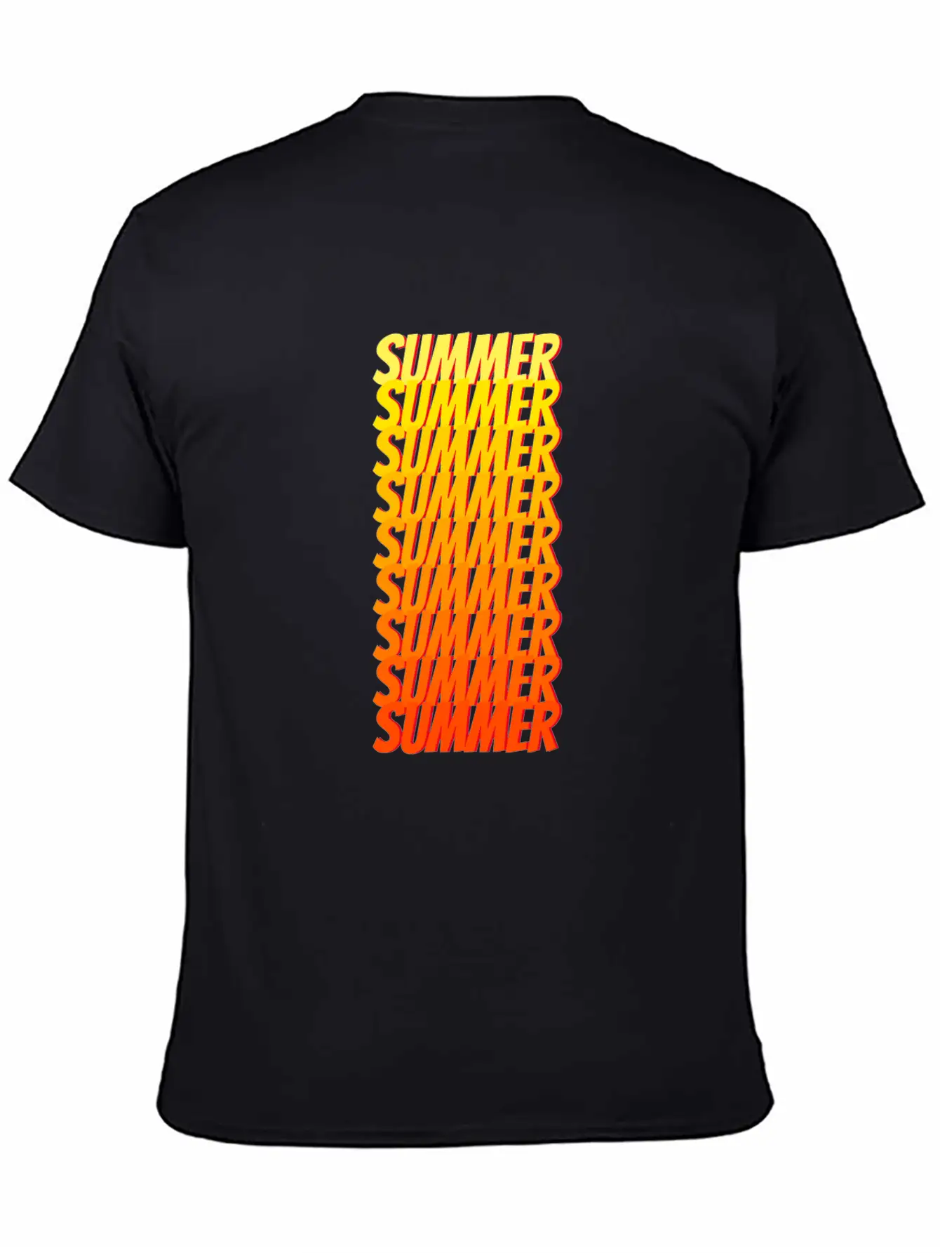 Ombre Summer Text Unisex Casual T-Shirt – Clean Design For Daily Comfort