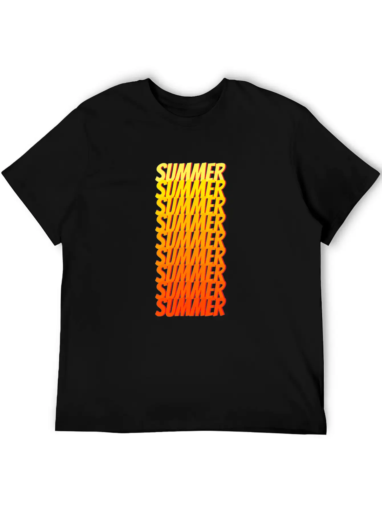 Ombre Summer Text Unisex Casual T-Shirt – Clean Design For Daily Comfort